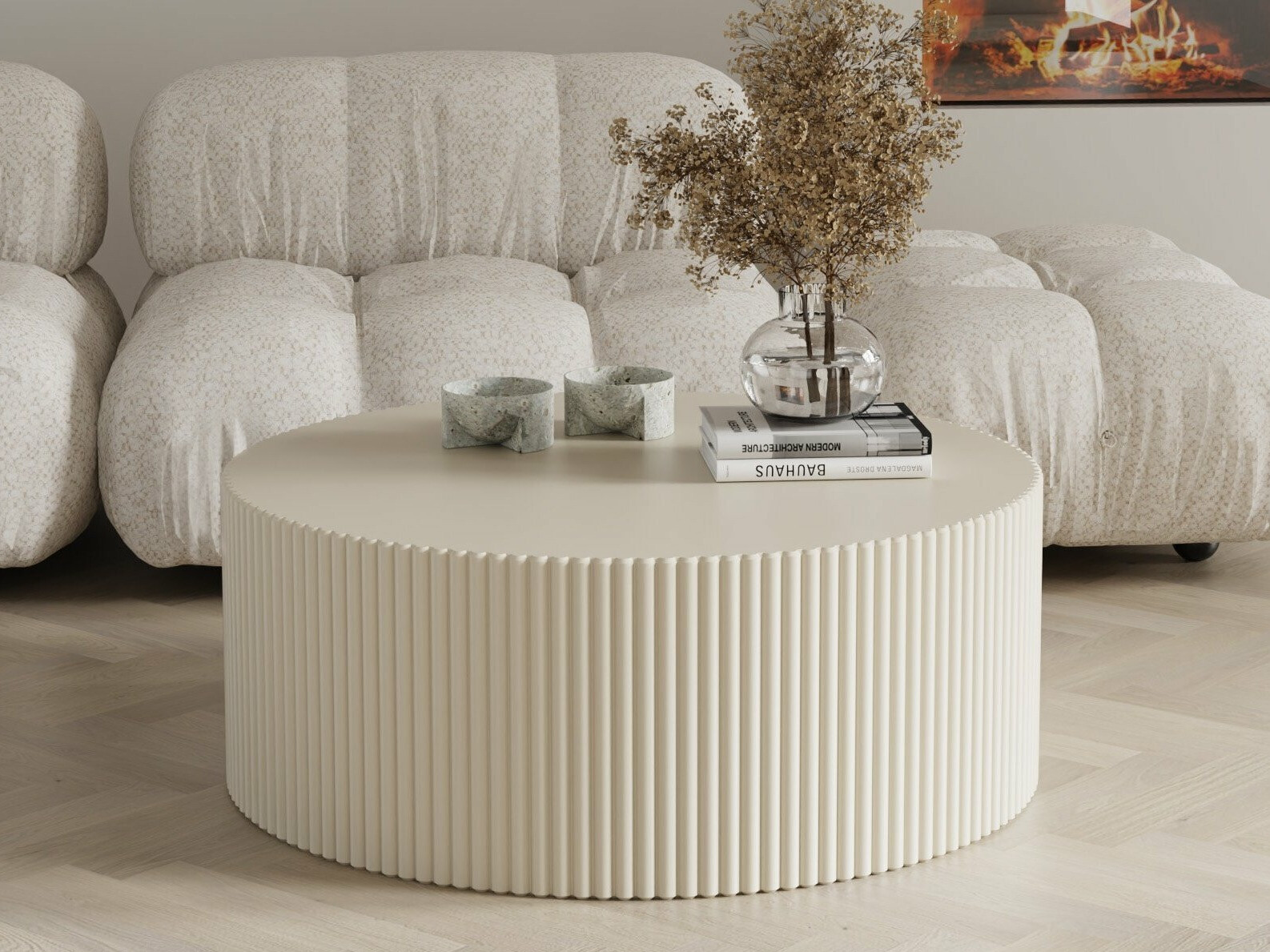 Dohányzóasztal Burleson 231 (Szürkés bézs)