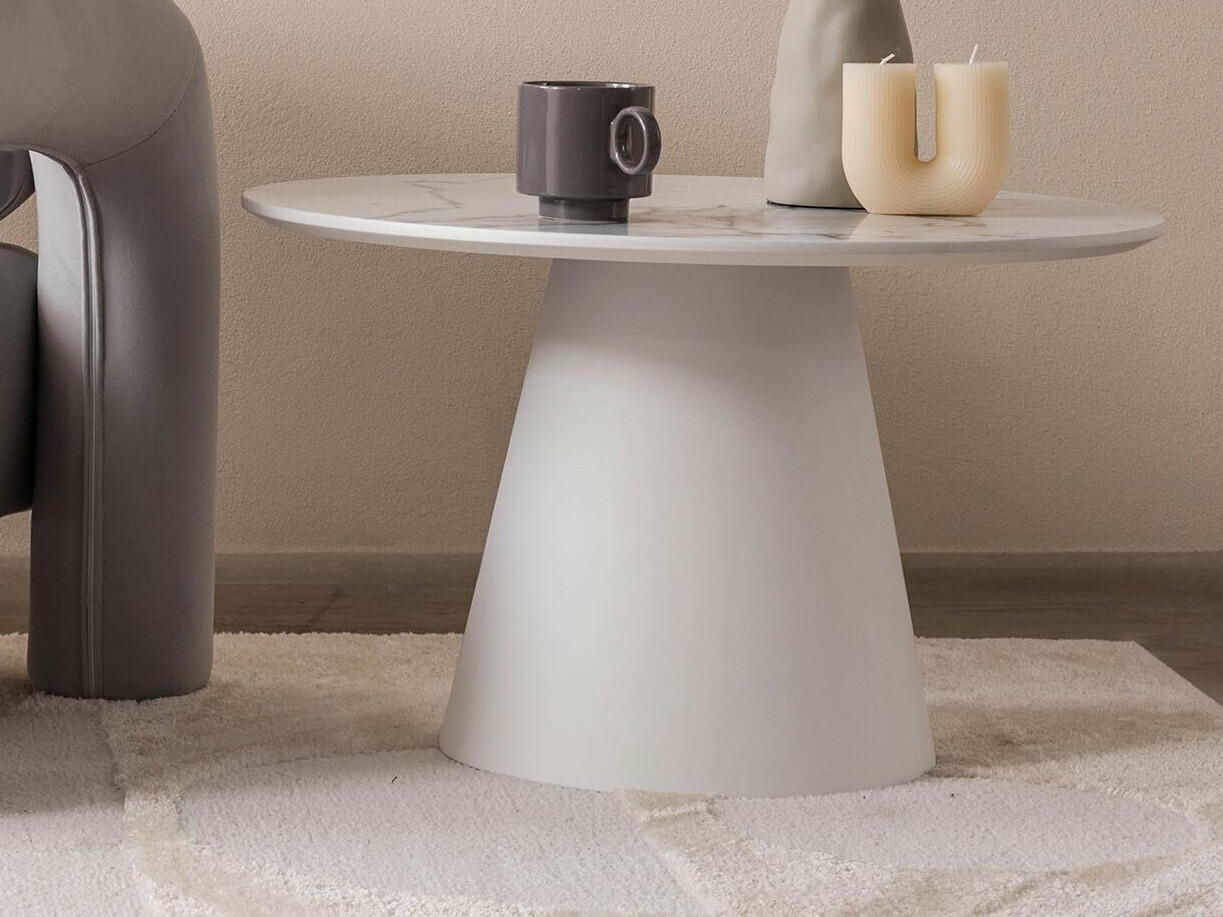 Dohányzóasztal Burleson 439 (Fehér márvány)