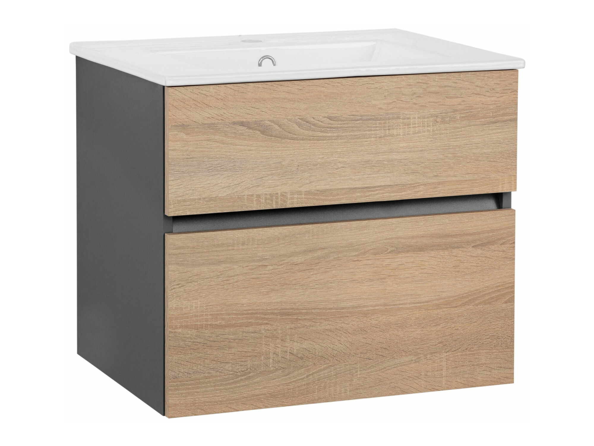 Fali szekrény mosdónak Denton 1478 (Antracit + Tölgy)