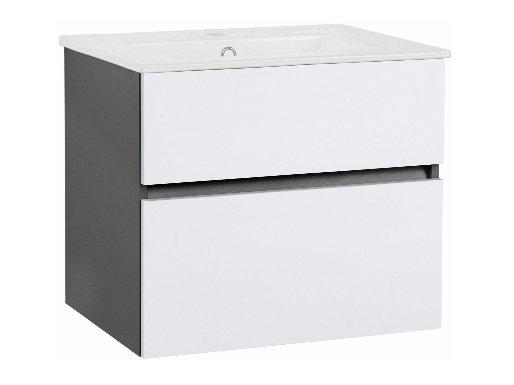 Fali szekrény mosdónak Denton 1478 (Fehér + Antracit)