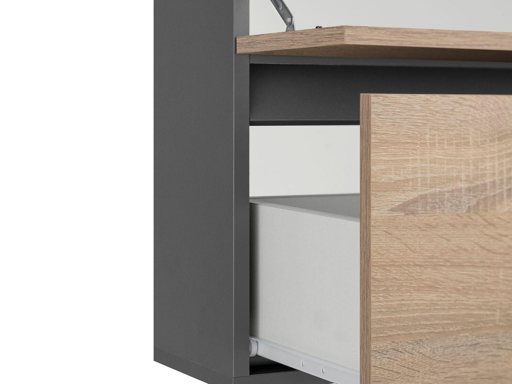 Fürdőszobai garnitúra Soncamu 116 (Antracit + Tölgy)