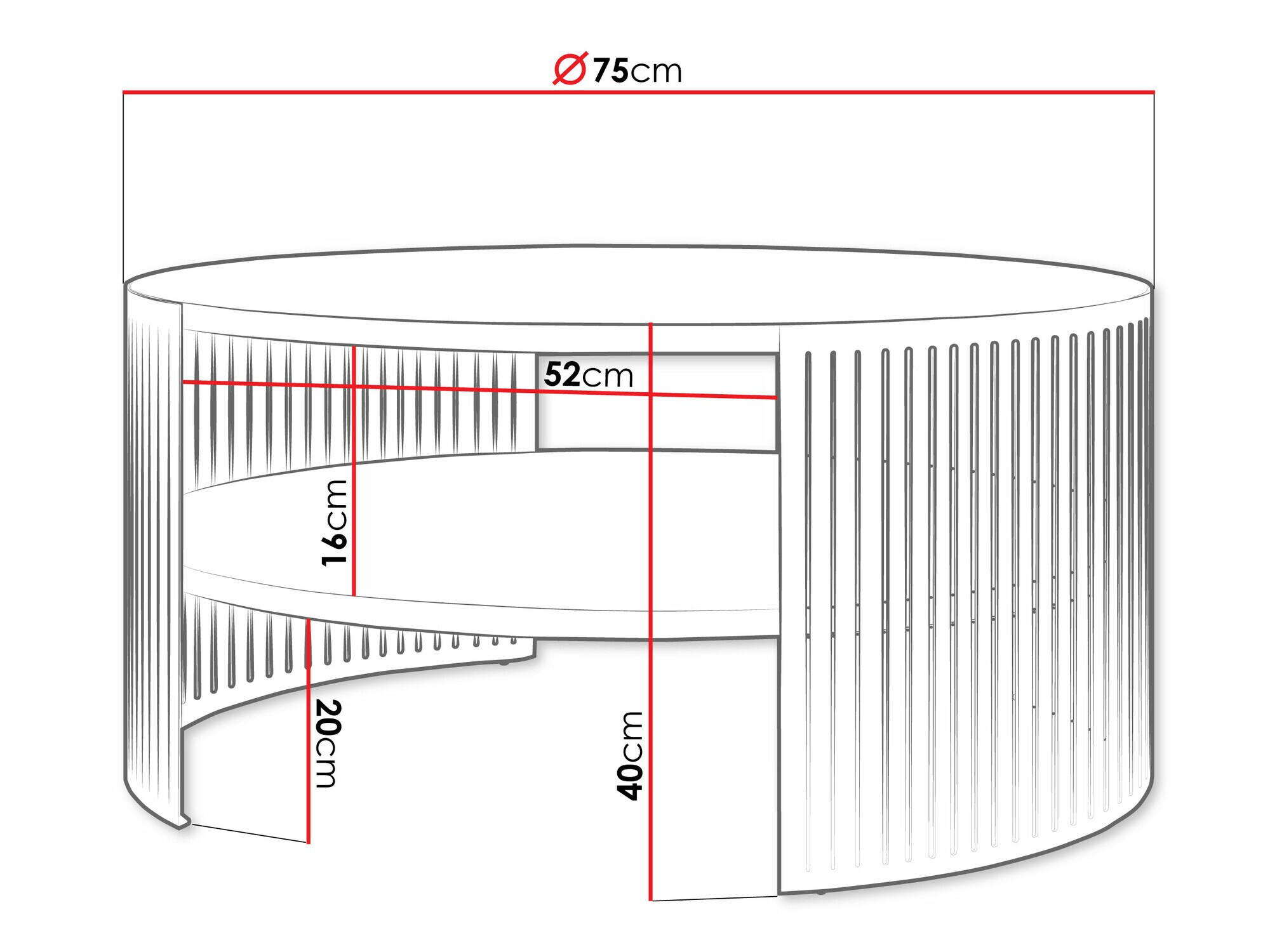 Dohányzóasztal Evanola 112 (Kasmír + Fehér)