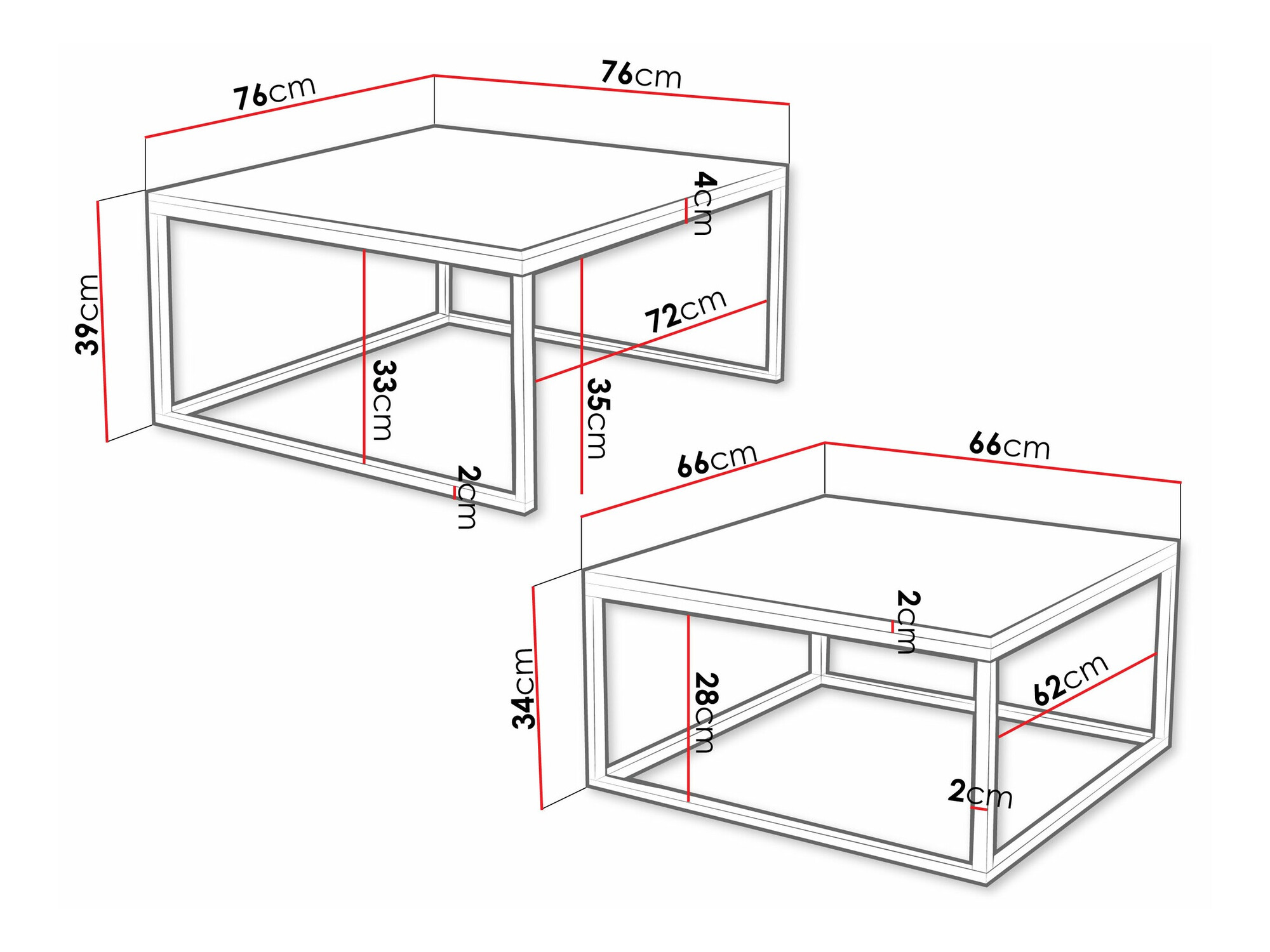 Dohányzóasztal szett Oswego 133 (Világos fa + Kasmír)