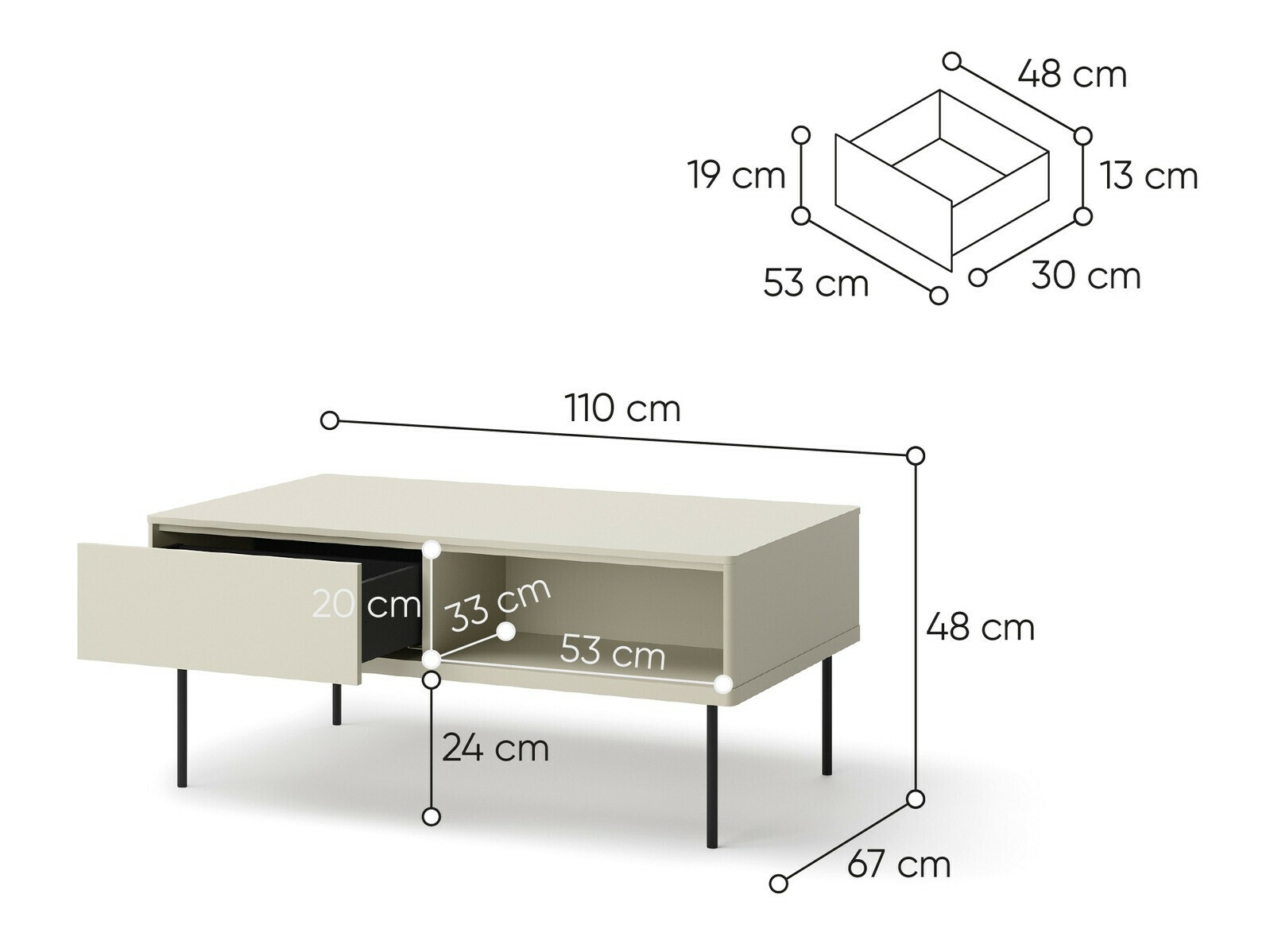 Dohányzóasztal Voloma 108