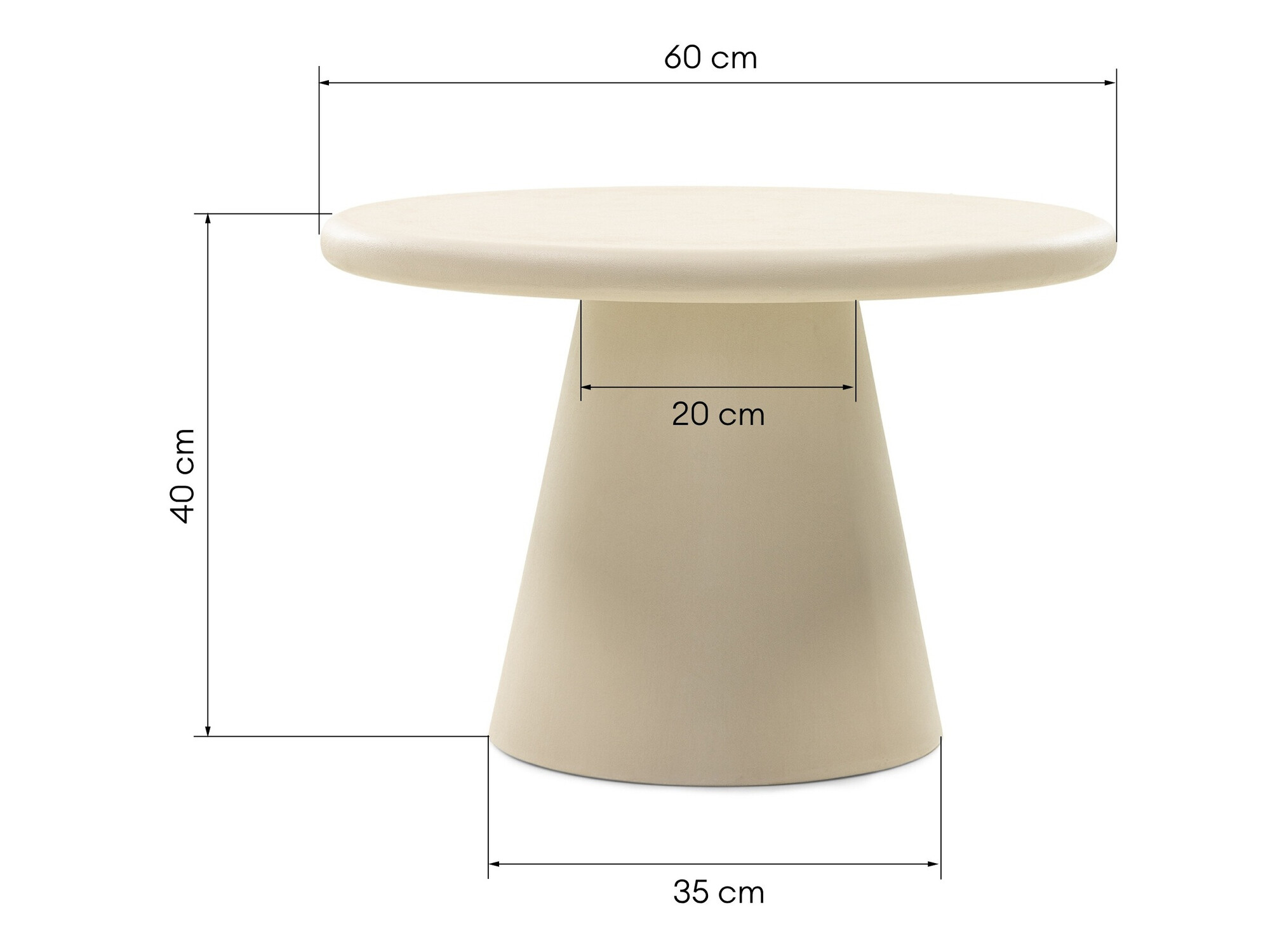 Dohányzóasztal Burleson 253 (Bézs)