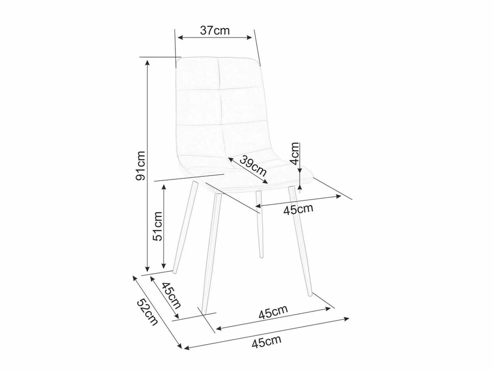 Szék Detroit 748 (Fekete)