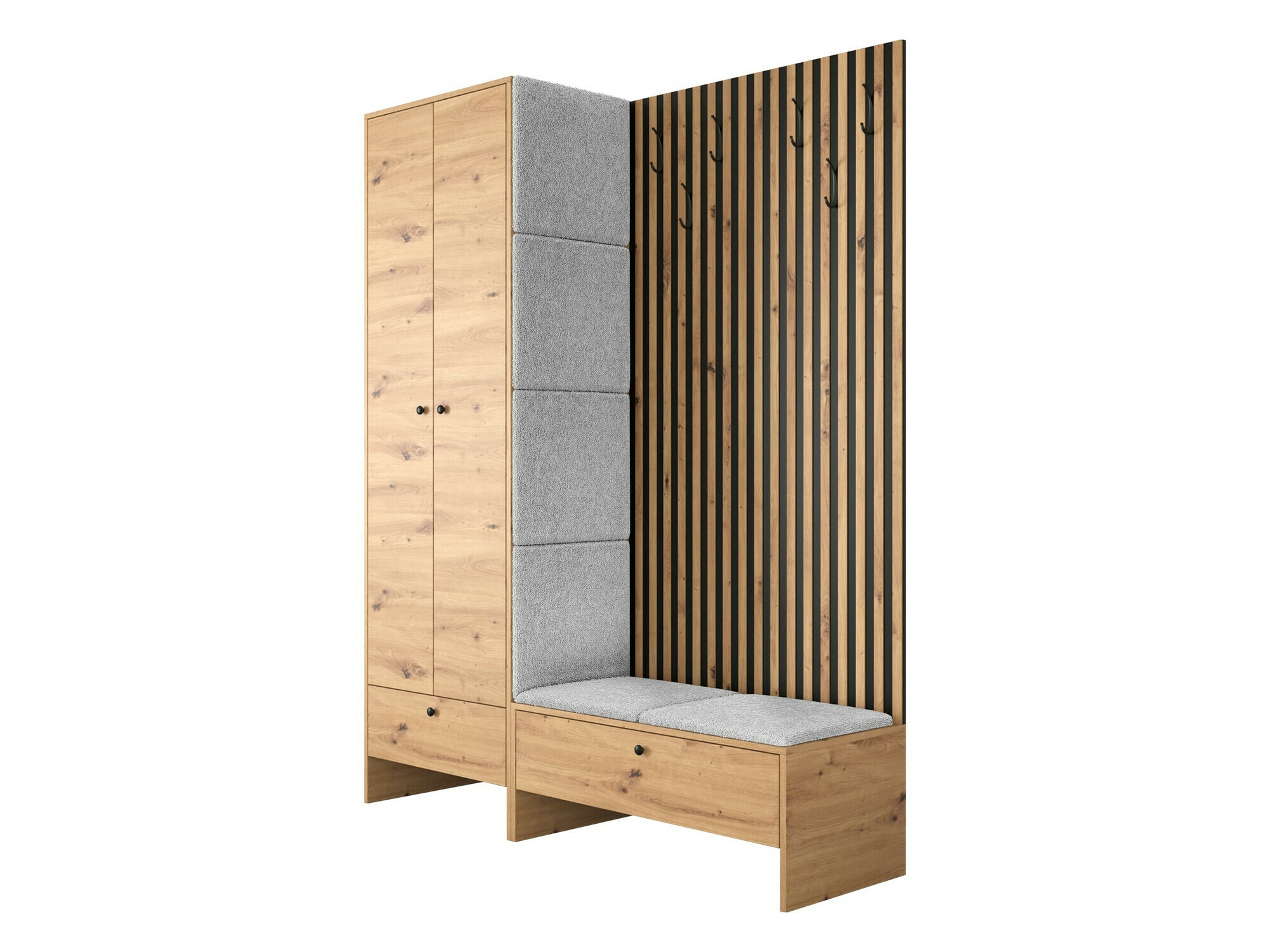 Előszoba garnitúra Donio III (Artisan tölgy + Abriamo 6)