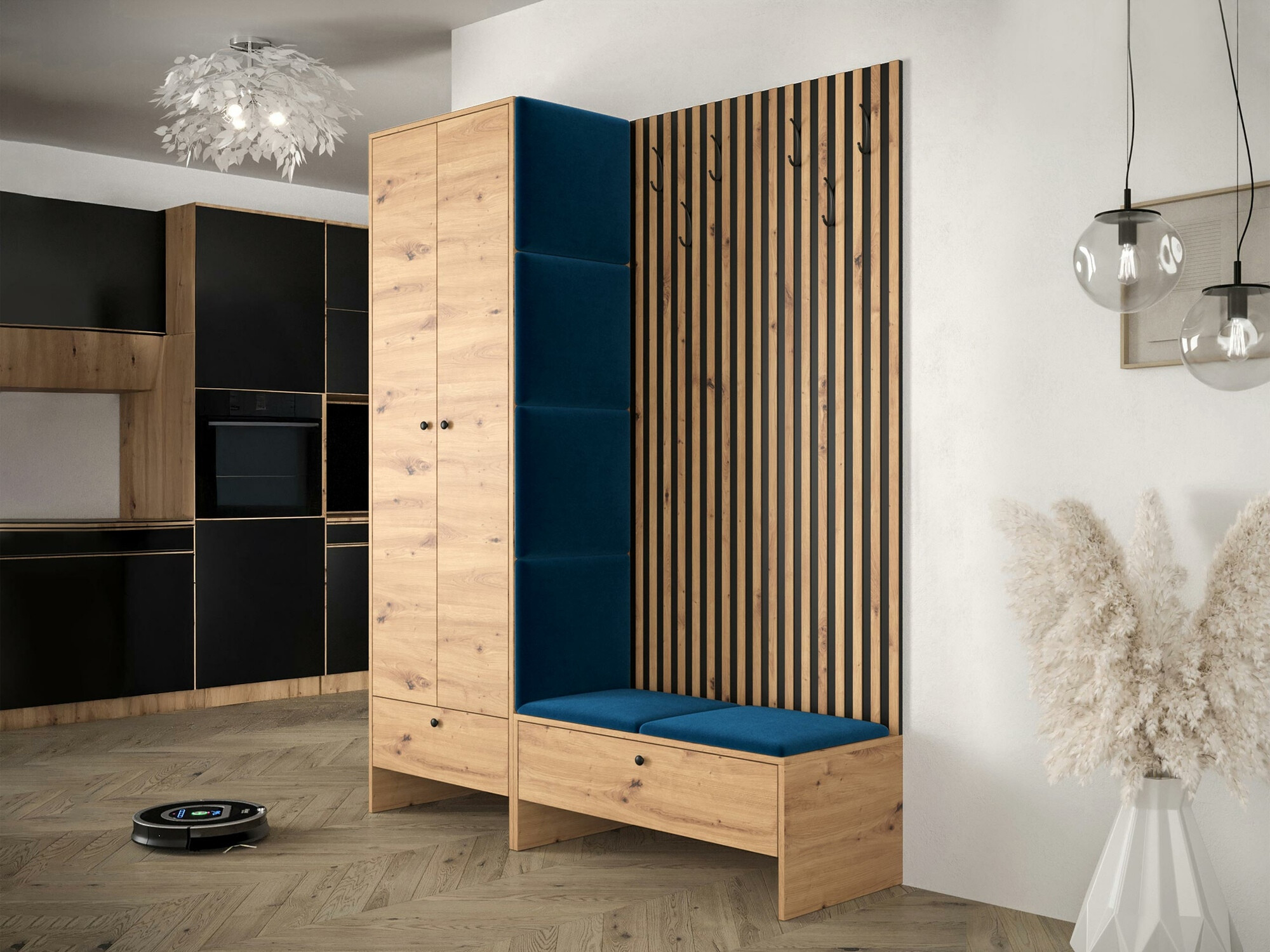 Előszoba garnitúra Hartford 320 (Artisan tölgy + Manila 26)