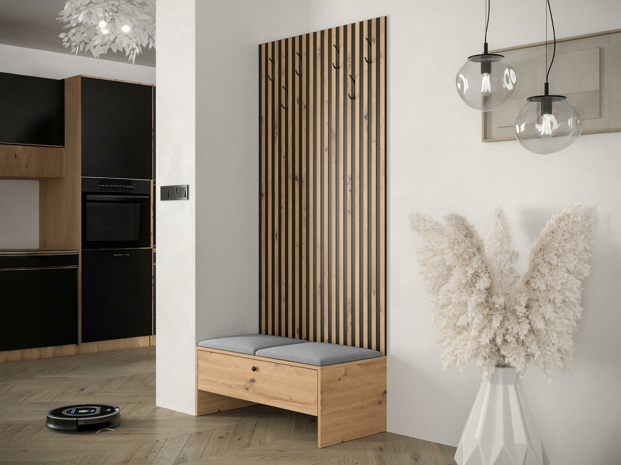 Előszoba garnitúra Hartford 321 (Artisan tölgy + Manila 16)