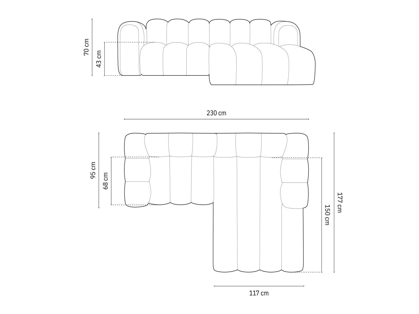 Moduláris sarokkanapé Cirleve 104 (Salvador 17)