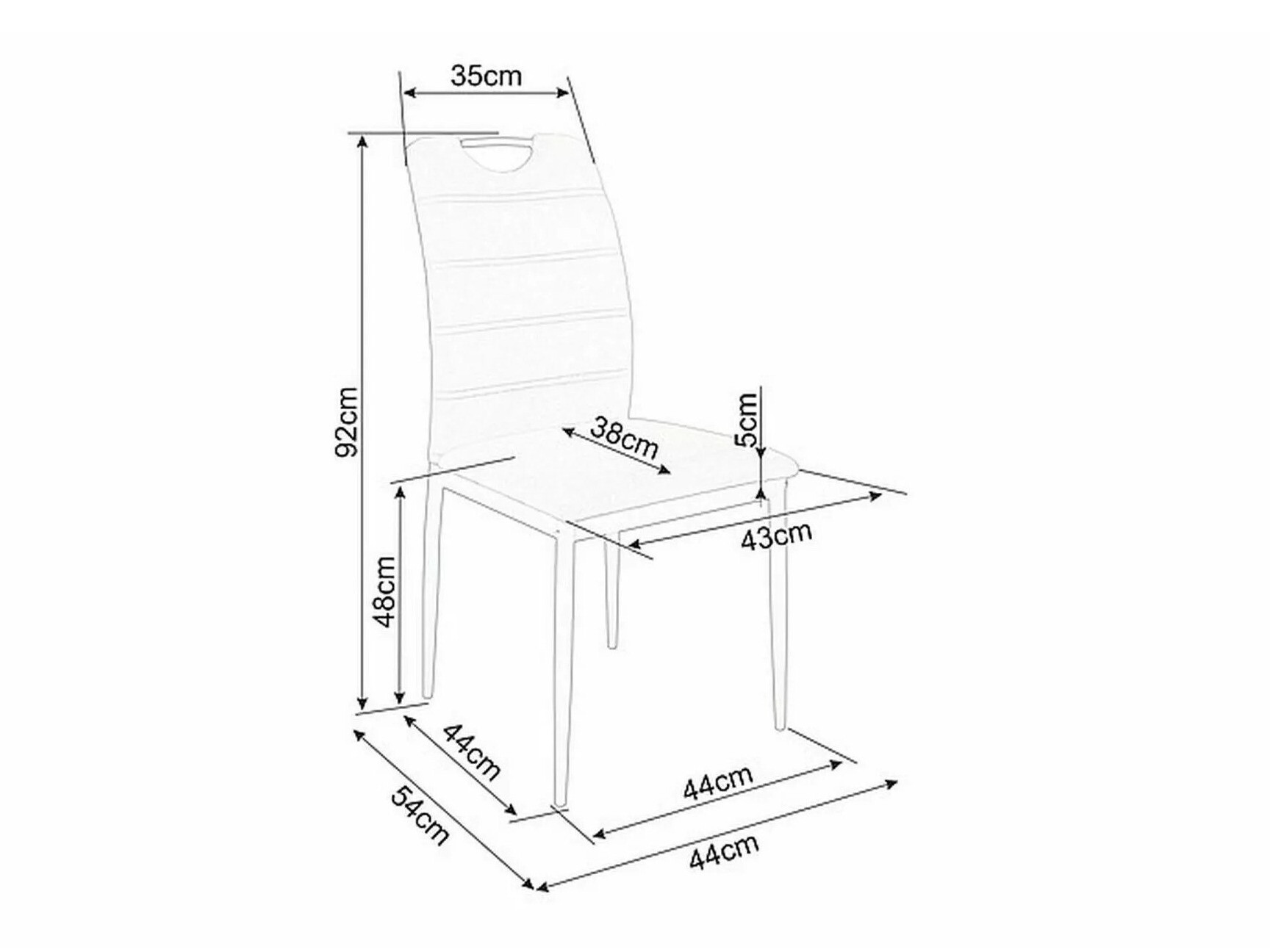 Szék Detroit 753 (Világosbarna)