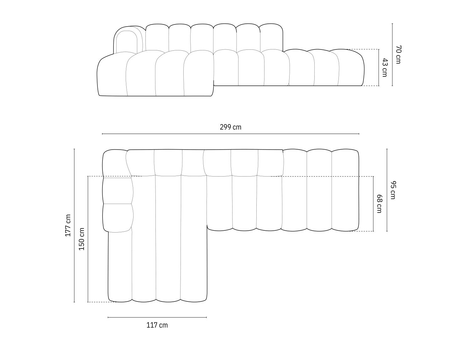 Moduláris sarokkanapé Cirleve 105 (Haga 78)