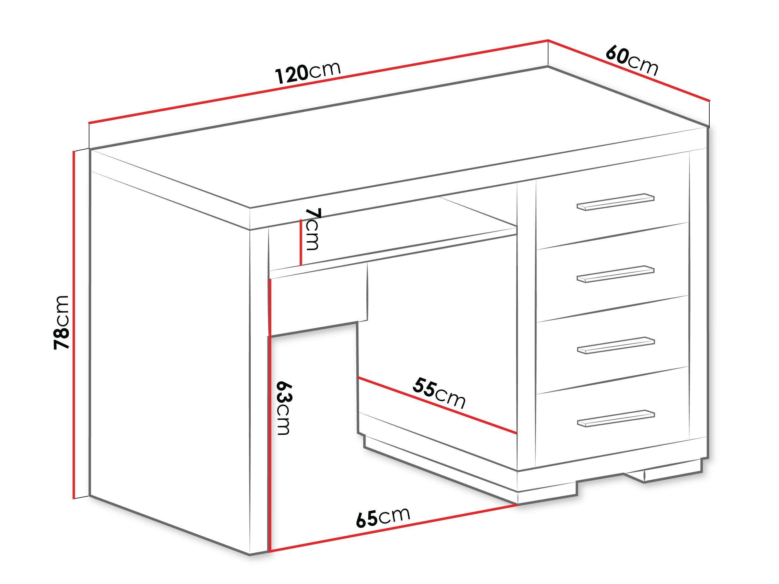 Íróasztal Fiomeri 120 (Santana tölgy)