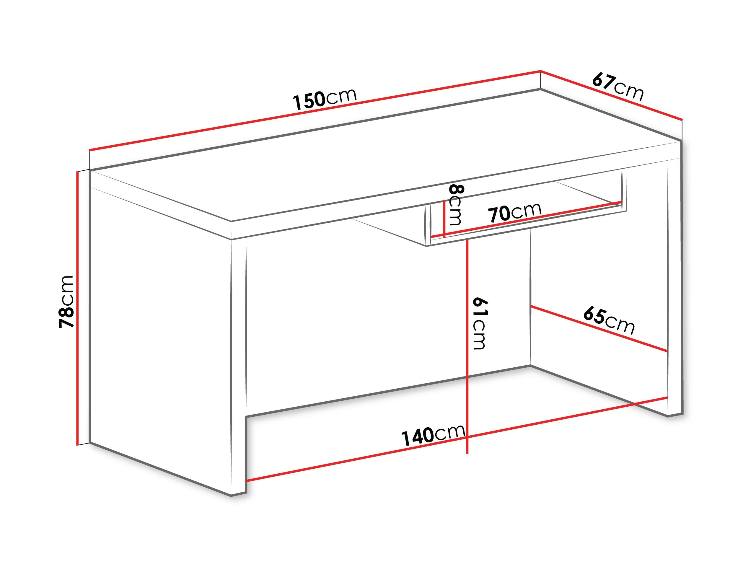 Íróasztal Fiomeri 122 (Sötét santana tölgy)