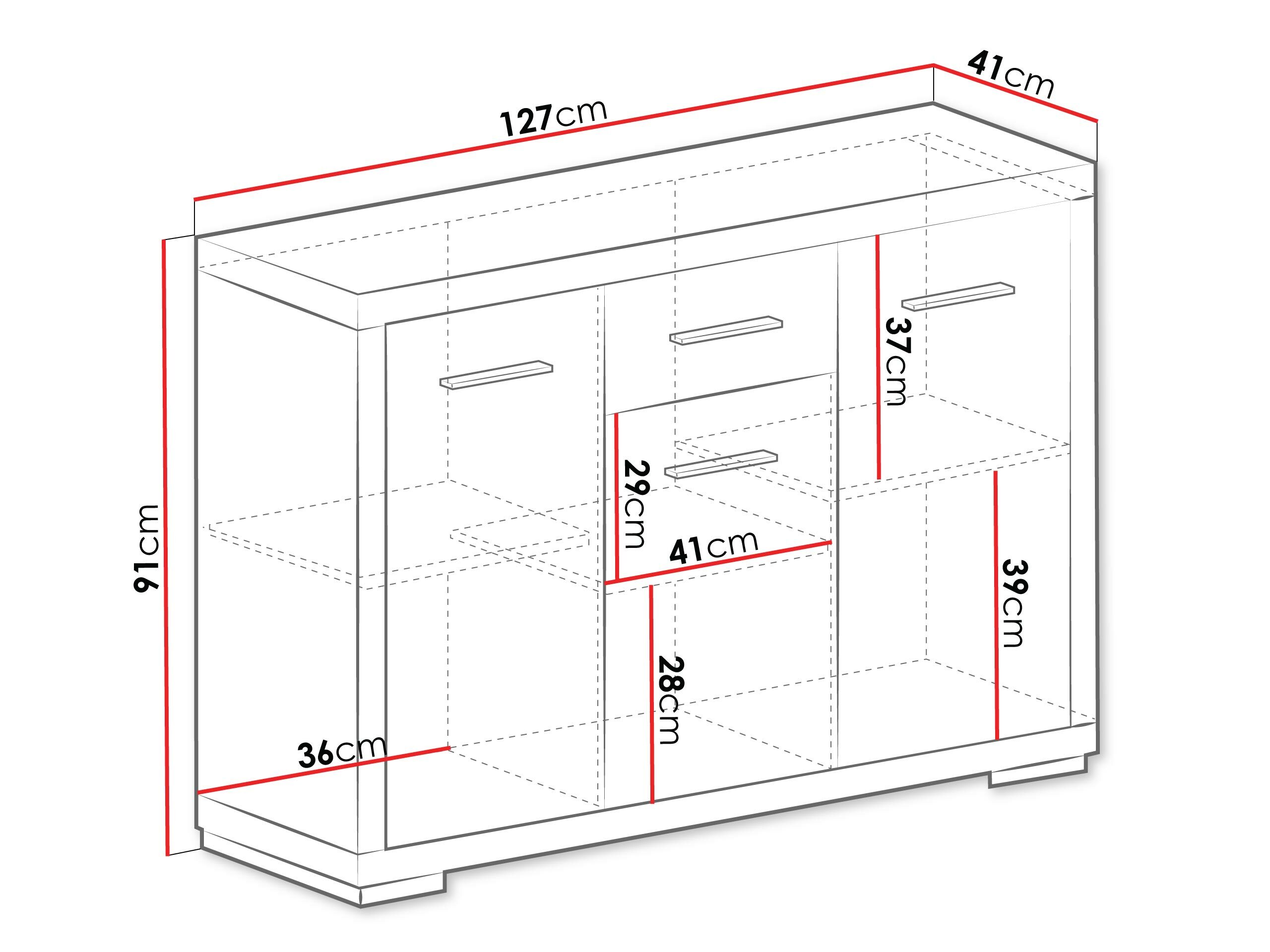 Komód Fiomeri 103 (Santana tölgy)