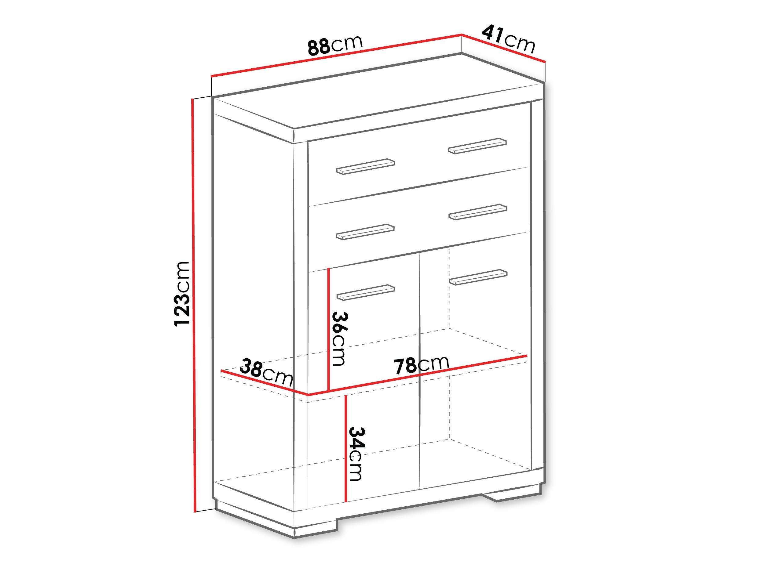 Komód Fiomeri 104 (Sötét santana tölgy)