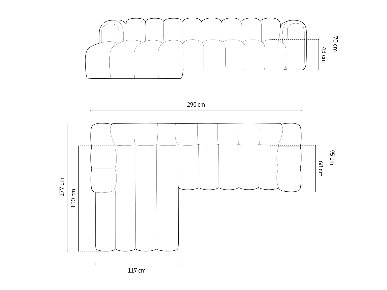 Moduláris sarokkanapé Cirleve 106 (Salvador 14)