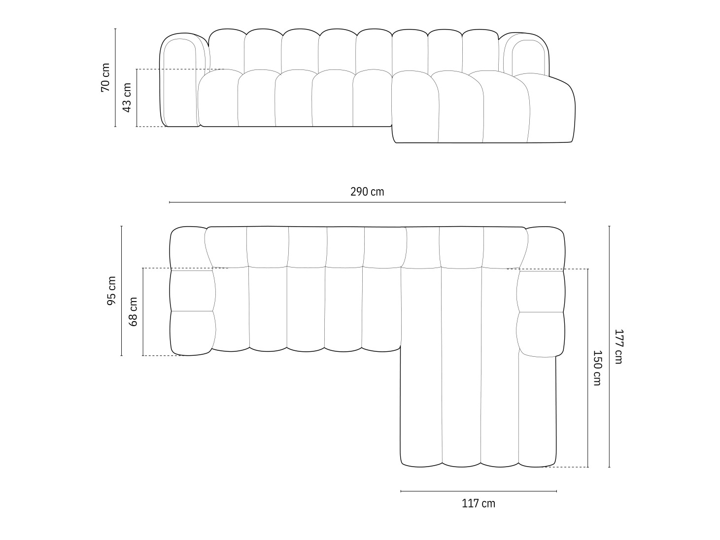 Moduláris sarokkanapé Cirleve 106 (Salvador 17)