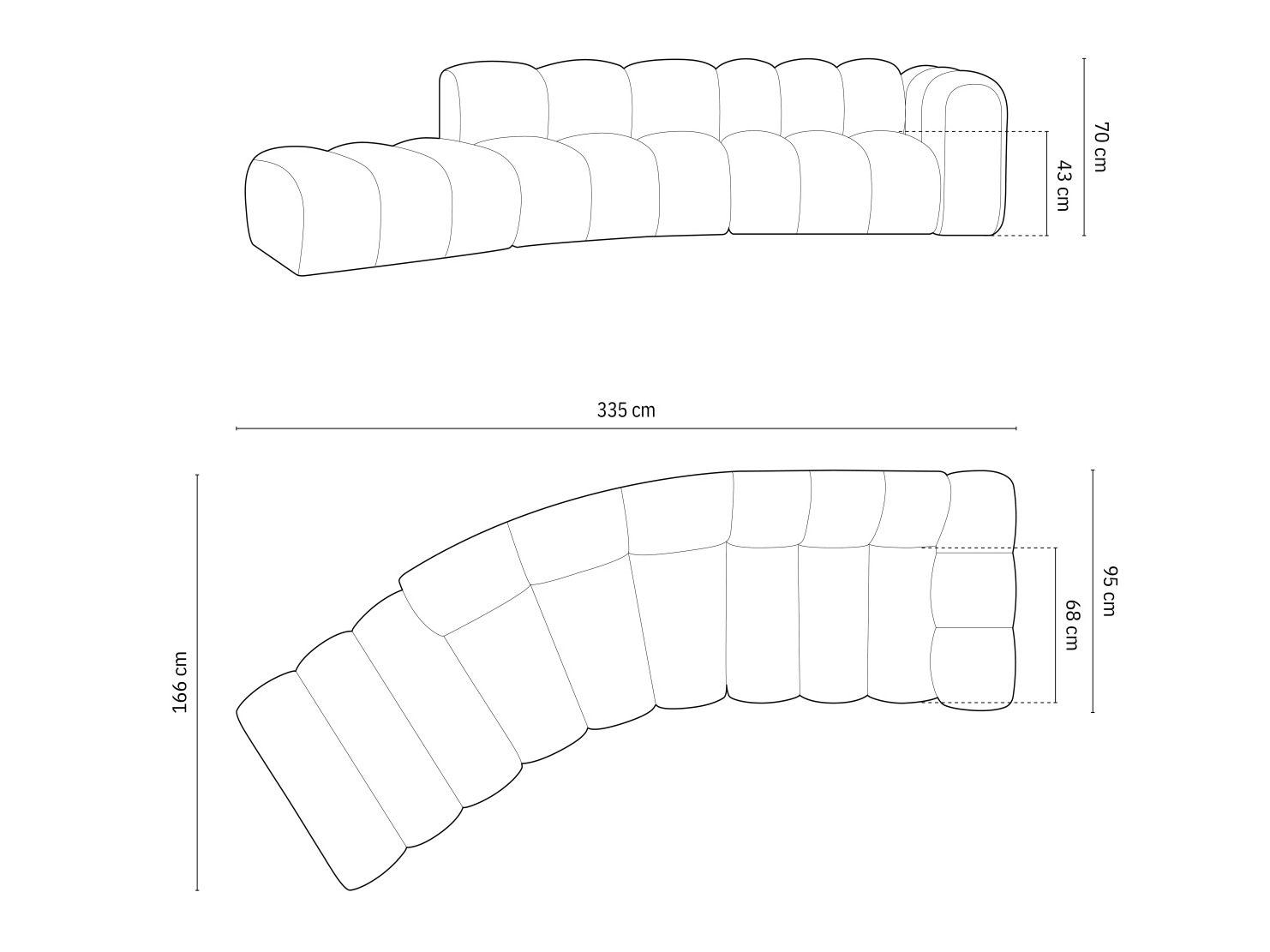 Moduláris sarokkanapé Cirleve 107 (Haga 06)