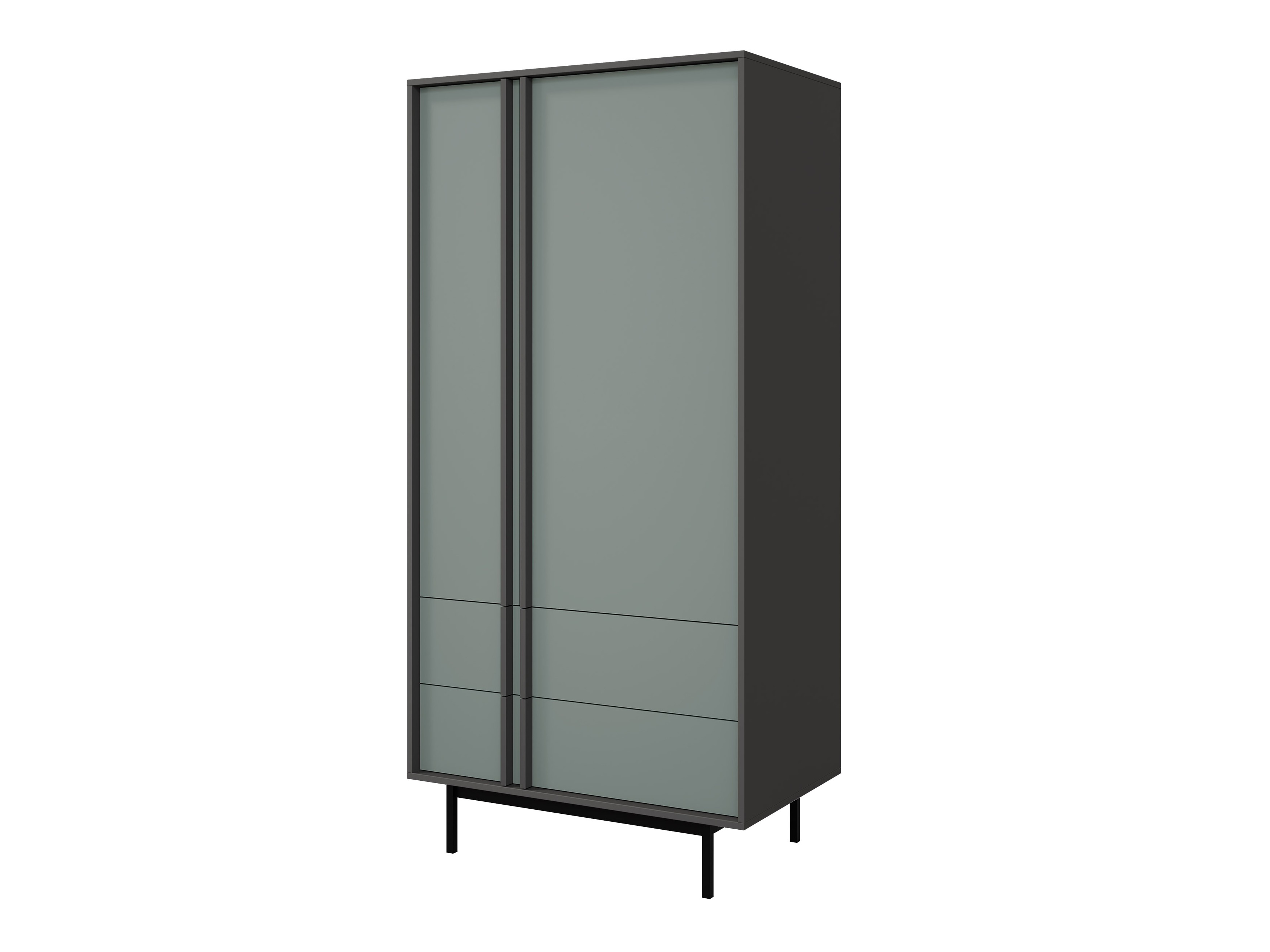Gardróbszekrény Levali 100 (Poros zöld)