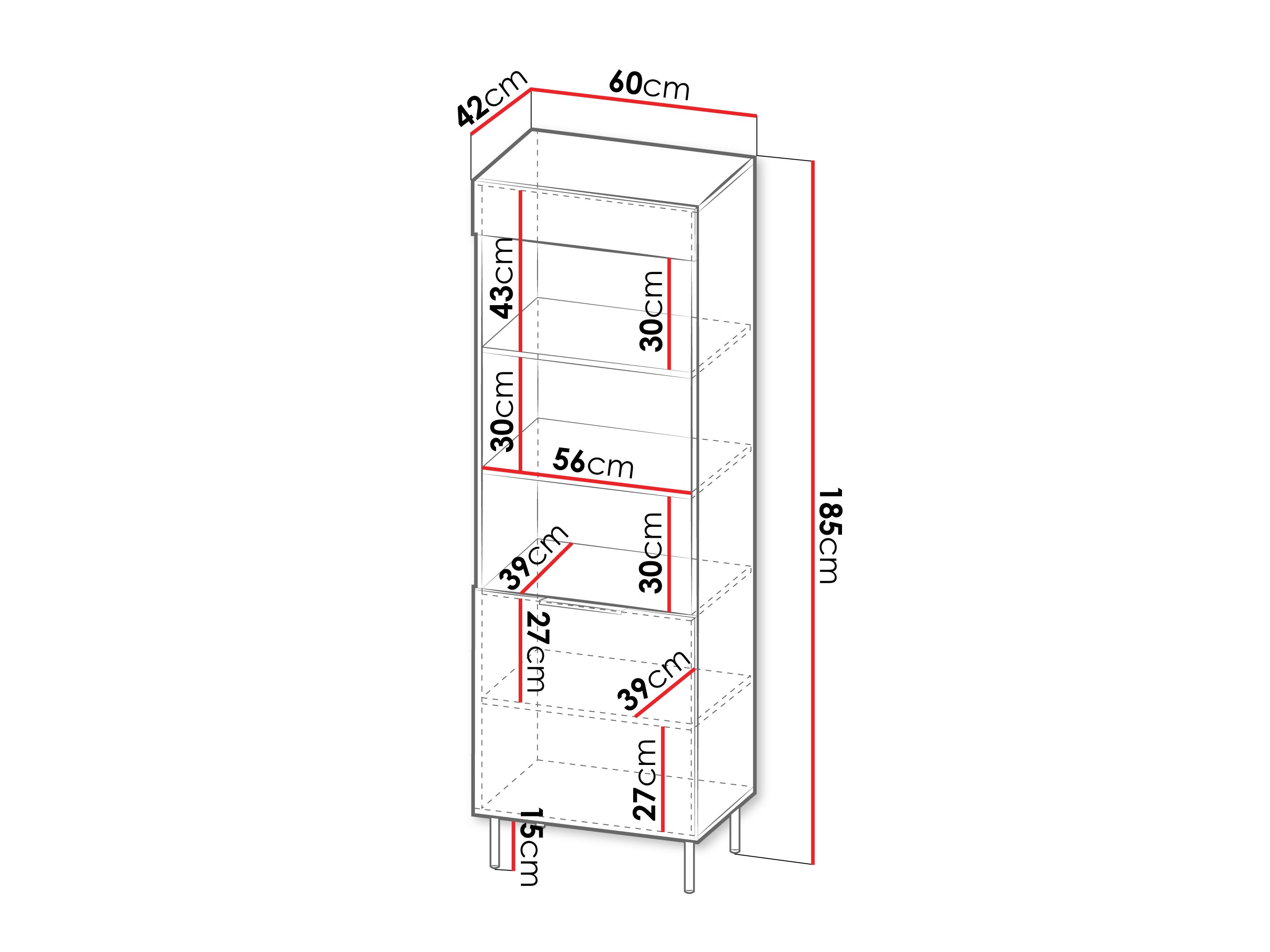 Könyvespolc Mardalu 102