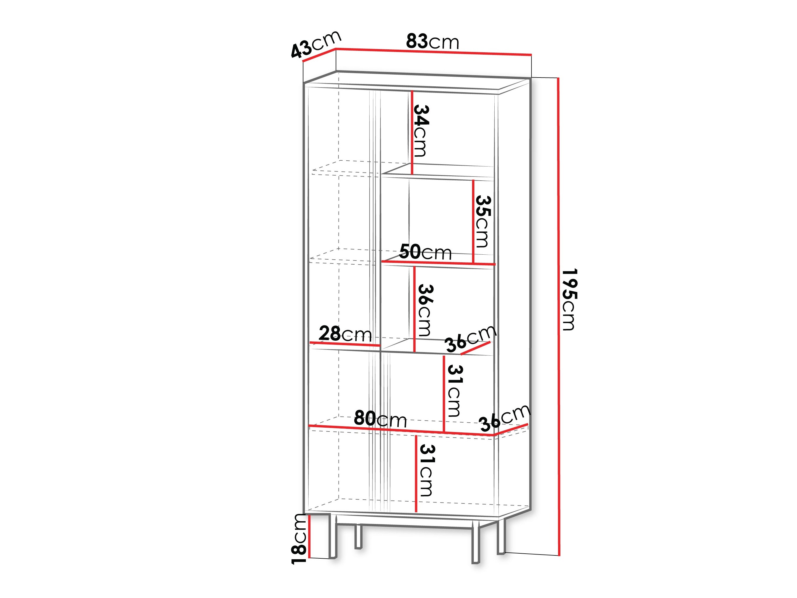Könyvespolc Levali 101 (Poros zöld)