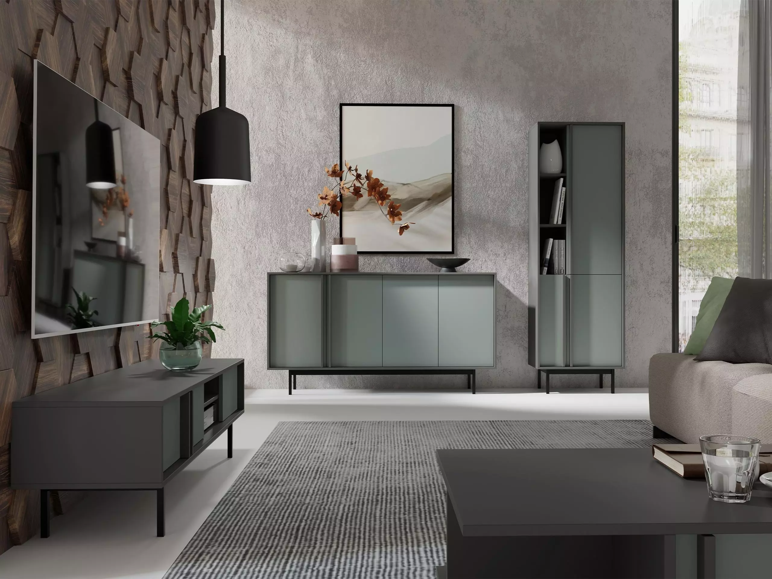 TV-állvány Levali 108 (Poros zöld)