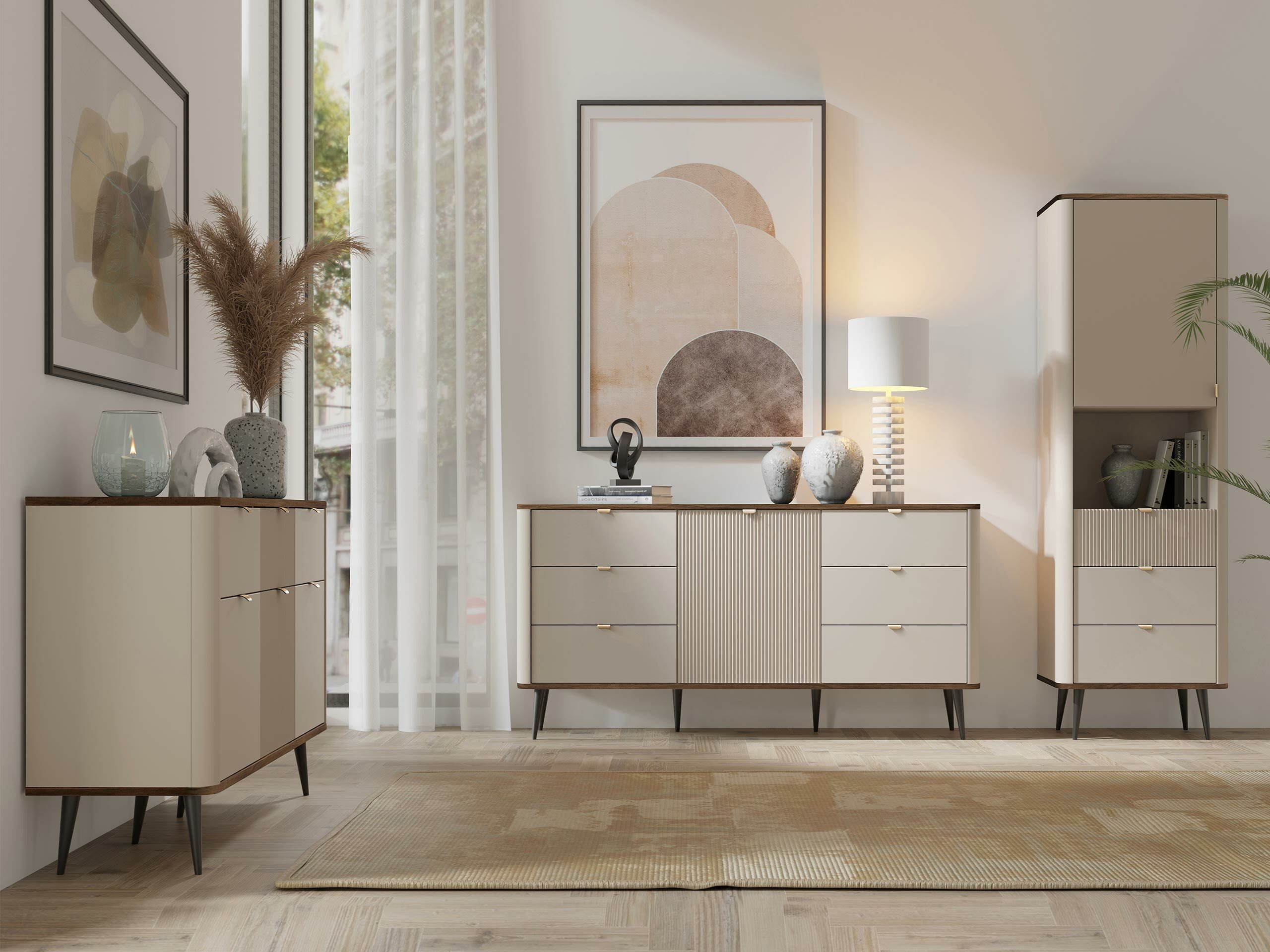 Komód Lufela 107 (Kasmír + Dió)