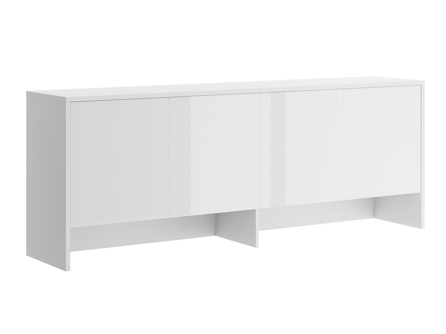 Szekrény Concept Pro Lenart IV (Fehér + Fényes fehér)
