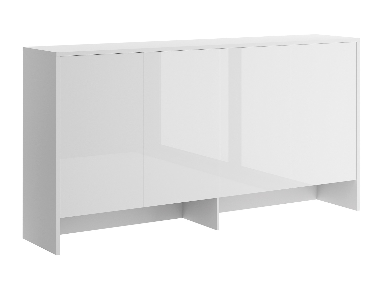 Szekrény Concept Pro Lenart V (Fehér + Fényes fehér)