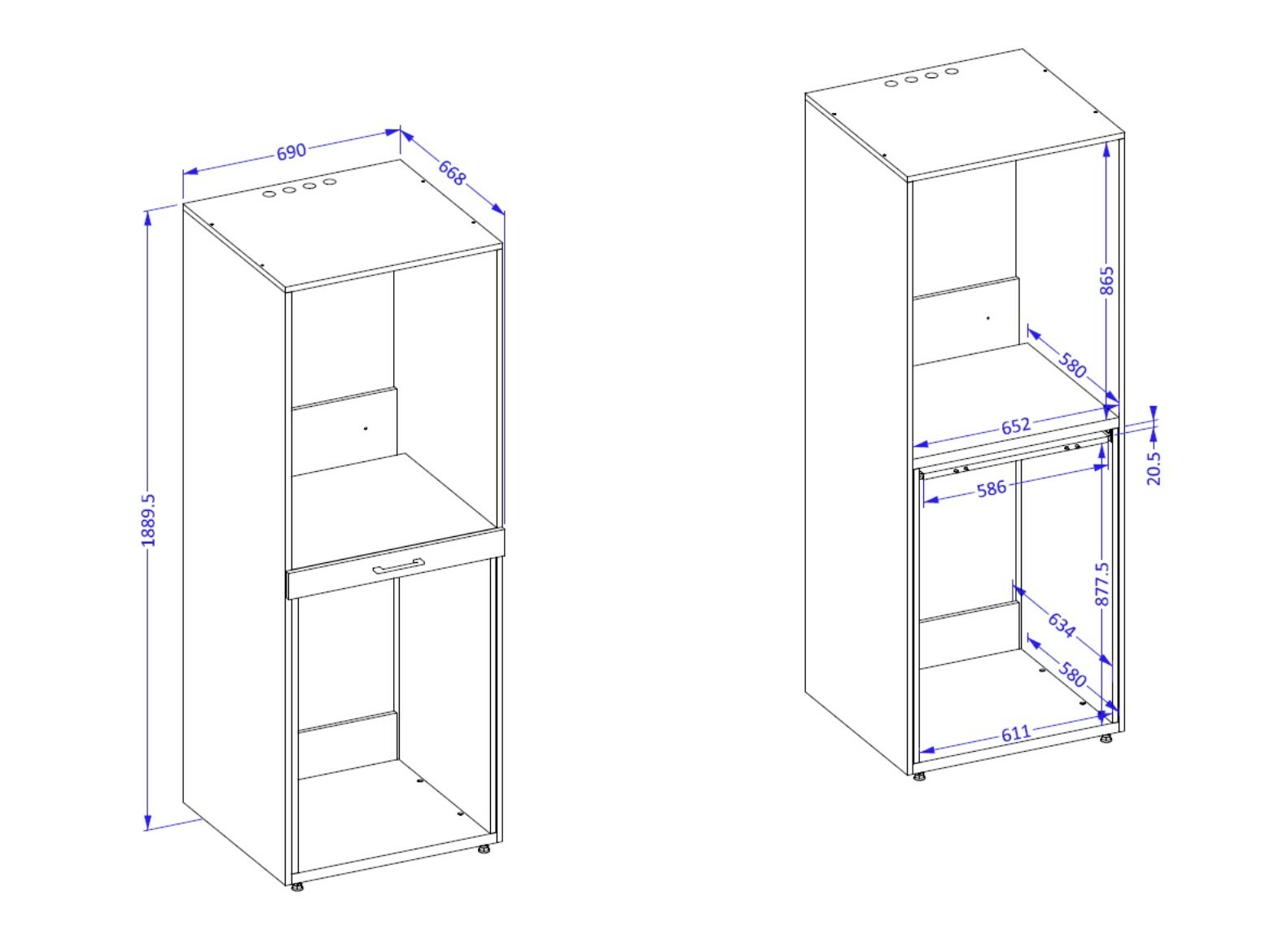 Fürdőszoba polc Novdele 103 (Fehér)