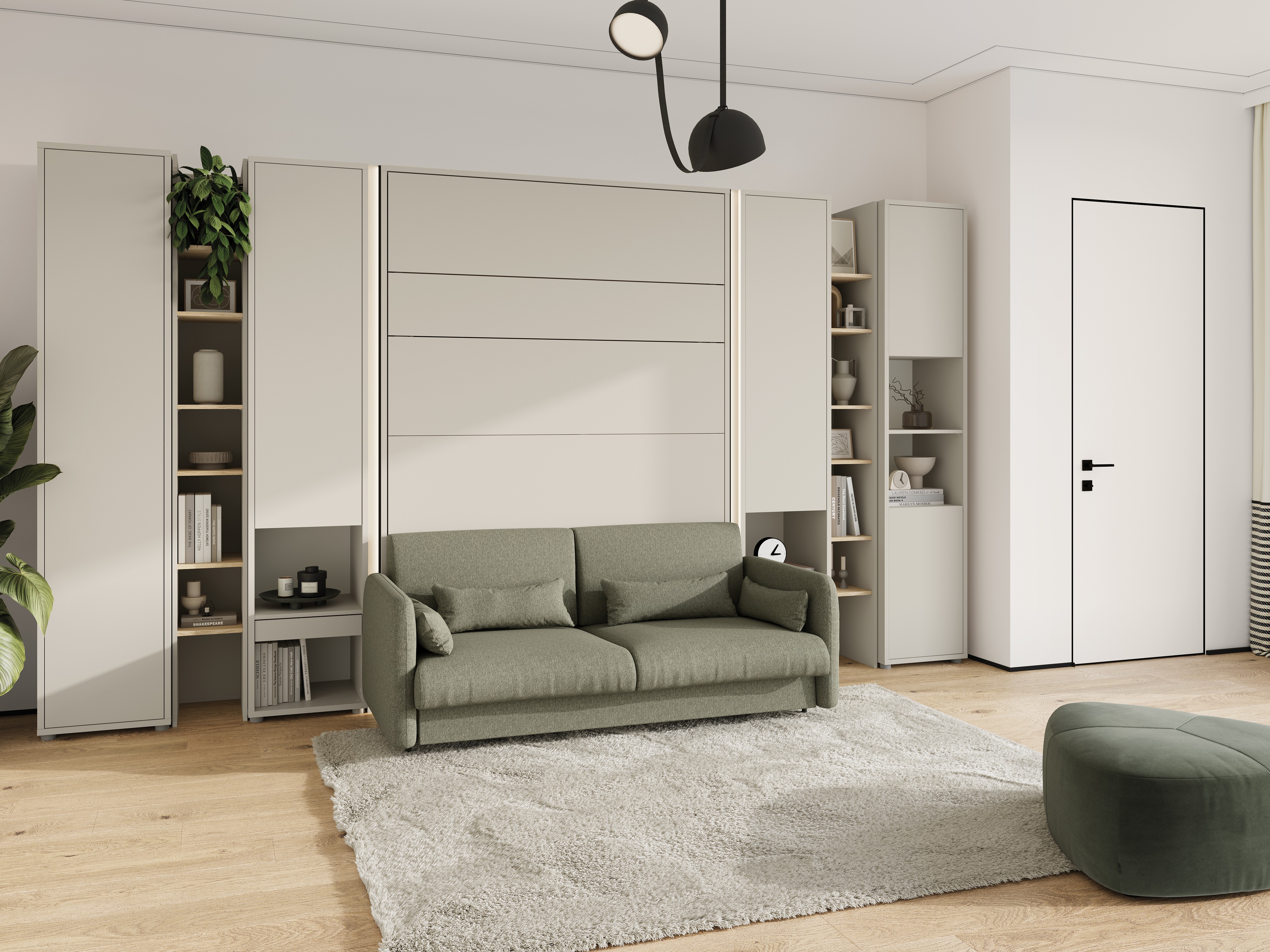 Szekrényágy Concept Pro Lenart Levfere 102 (Kasmír)