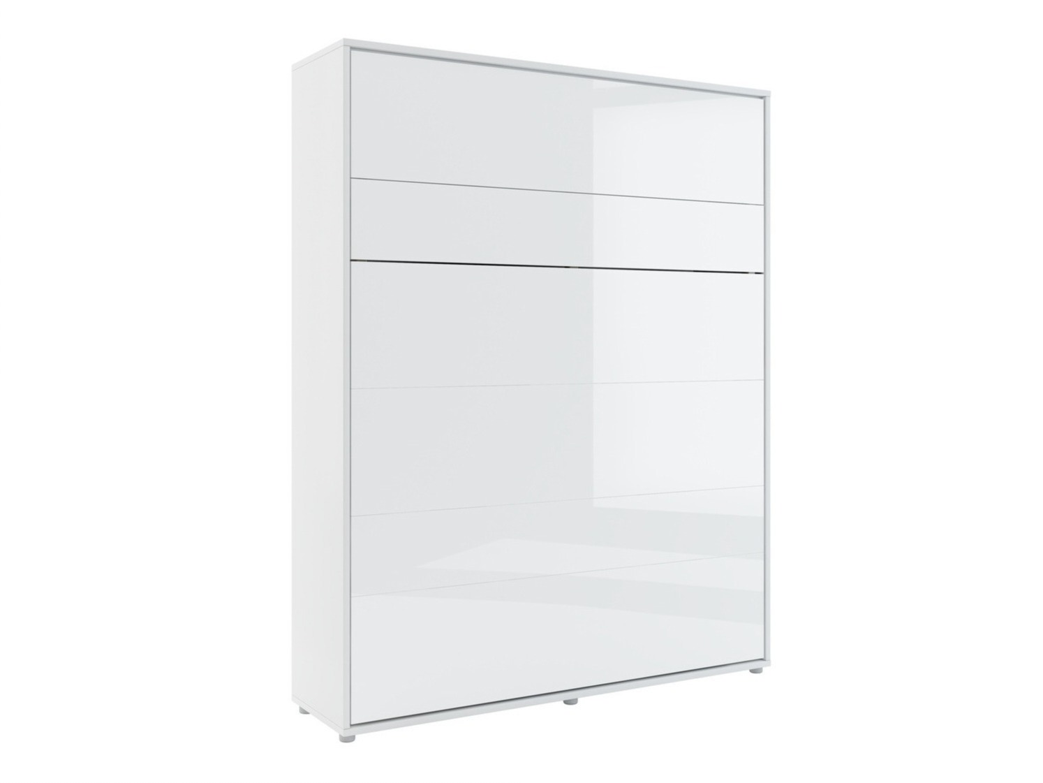 Szekrényágy Concept Pro Lenart Levfere 138 (Fényes fehér + Szürke)