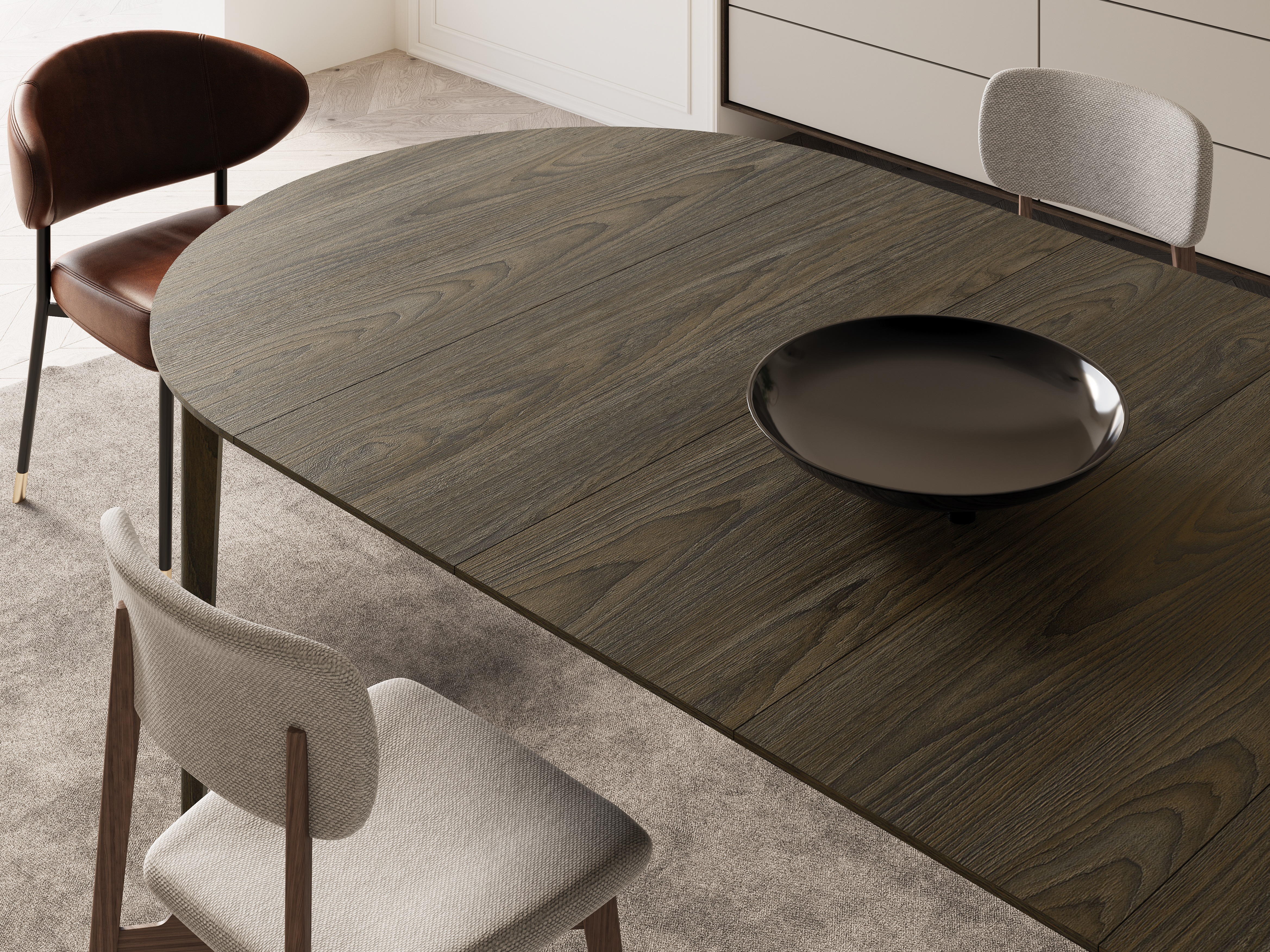 Asztal Fresno 175 (Sötét tölgy)