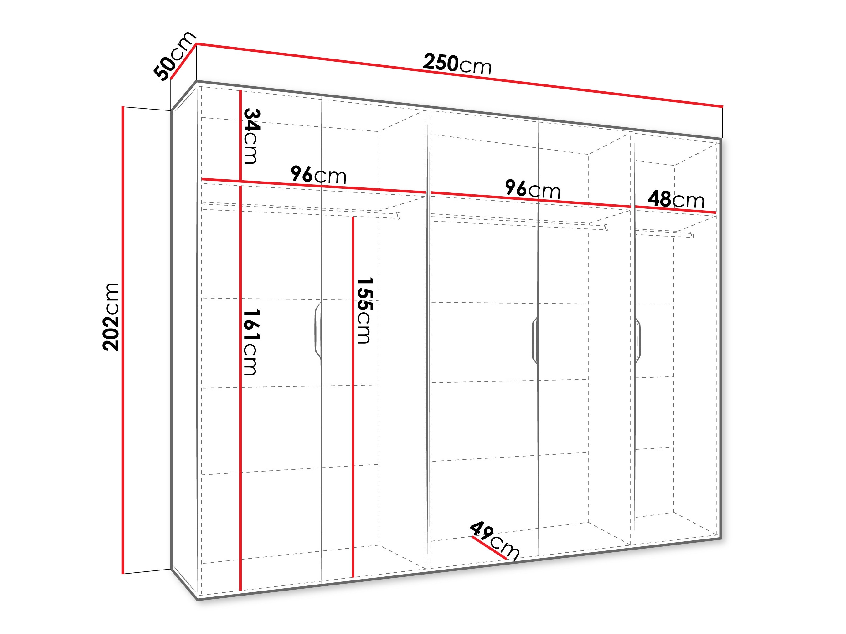 Gardróbszekrény Hartford 515 (Fehér)