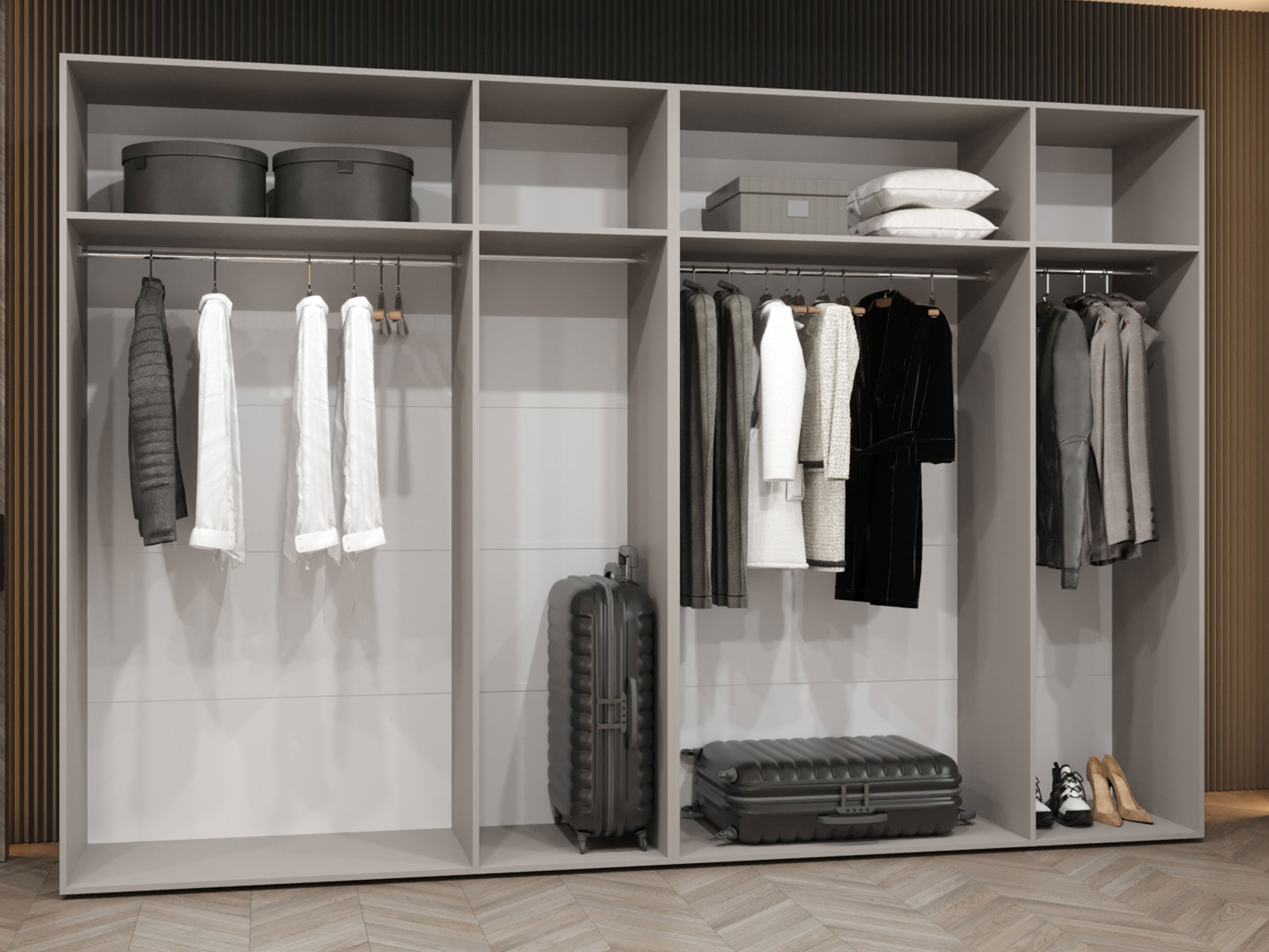 Gardróbszekrény Hartford 517 (Fekete)