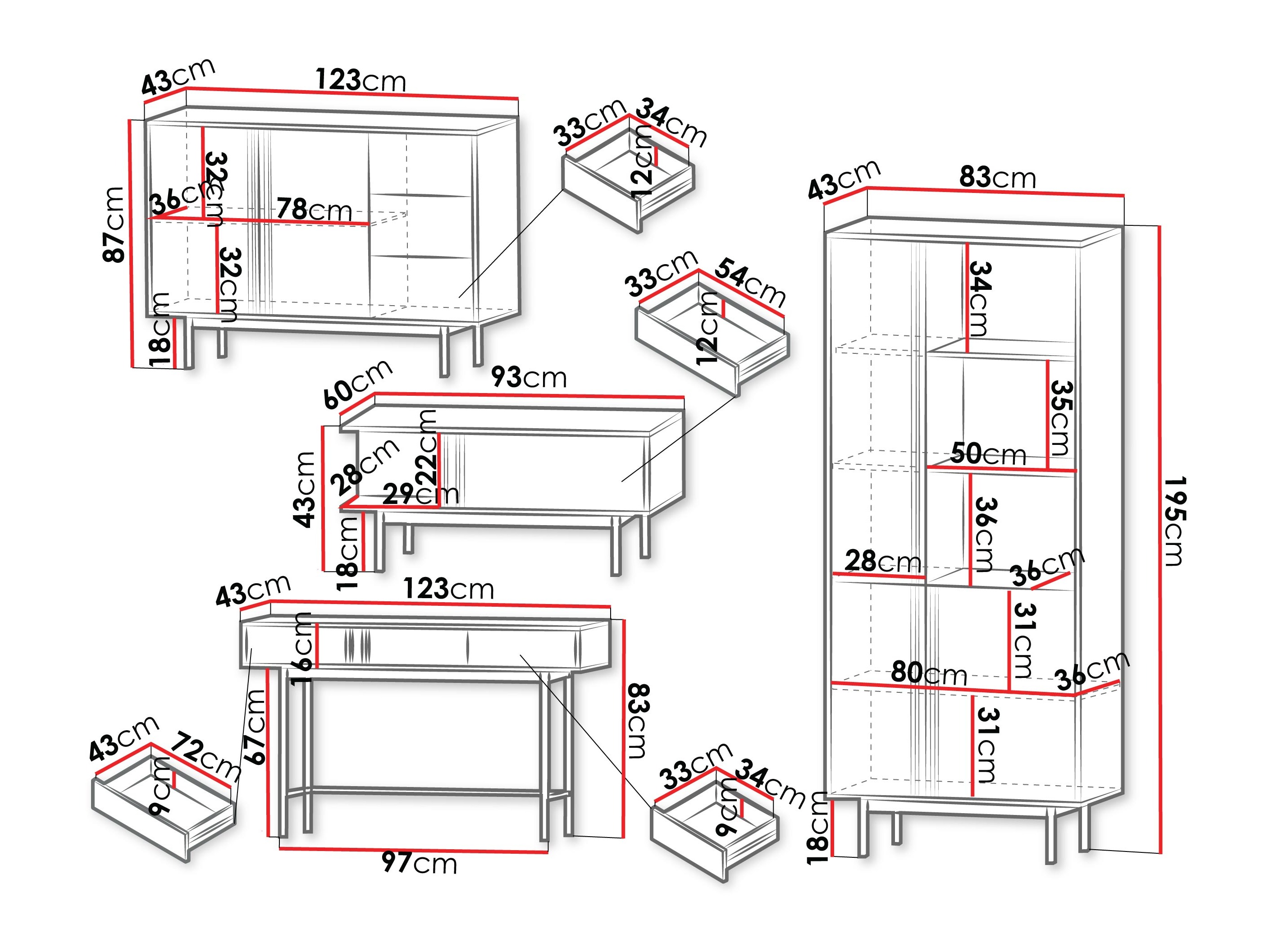 Nappali szett Levali 117 (Tölgy)