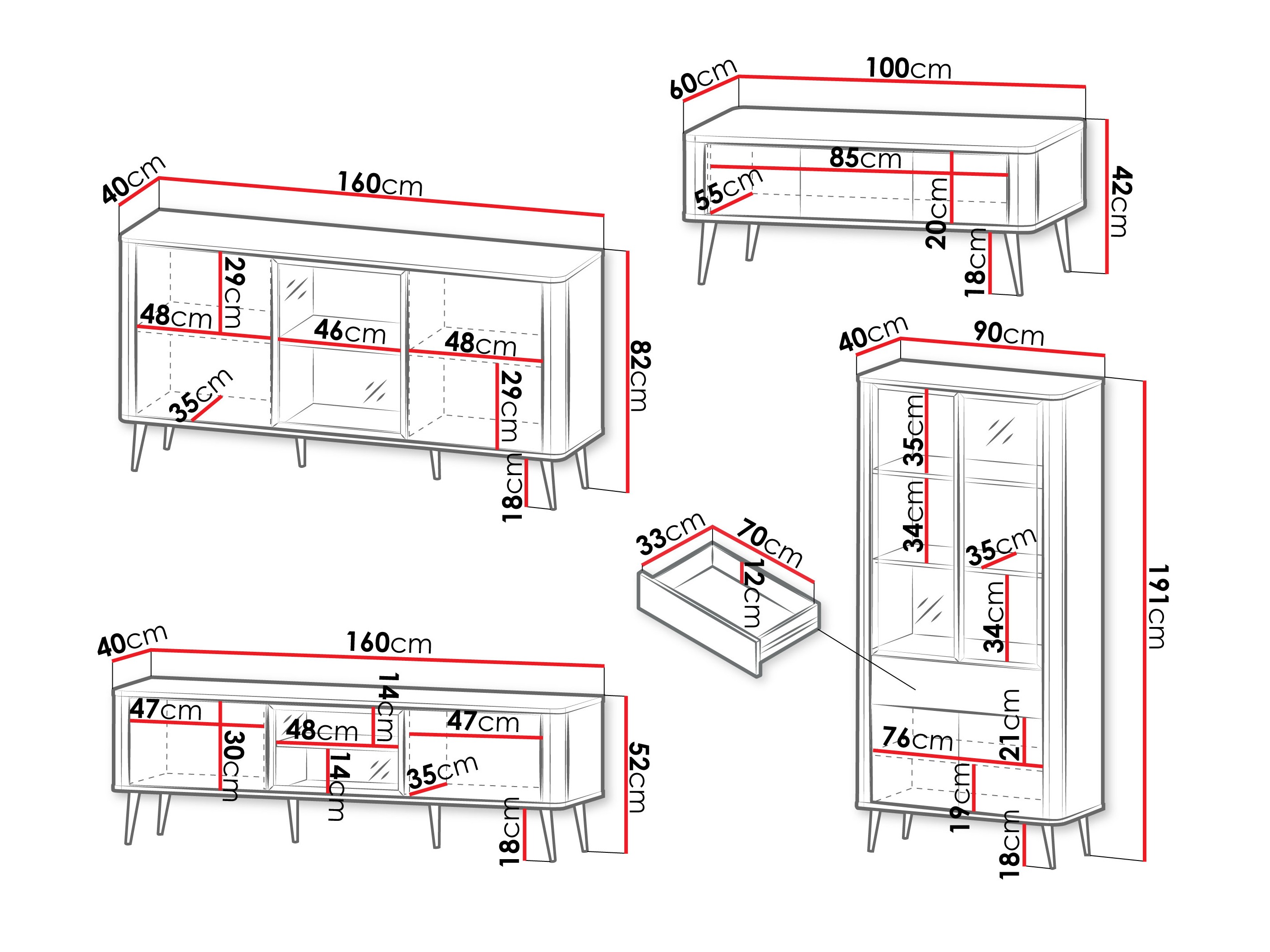Nappali szett Lufela 120 (Kasmír + Dió)