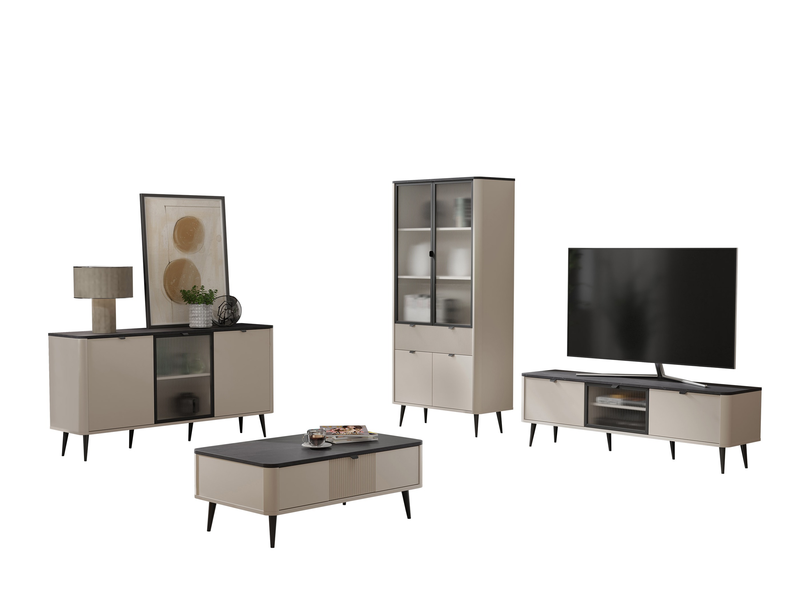 Nappali szett Lufela 120 (Kasmír + Szürke márvány)