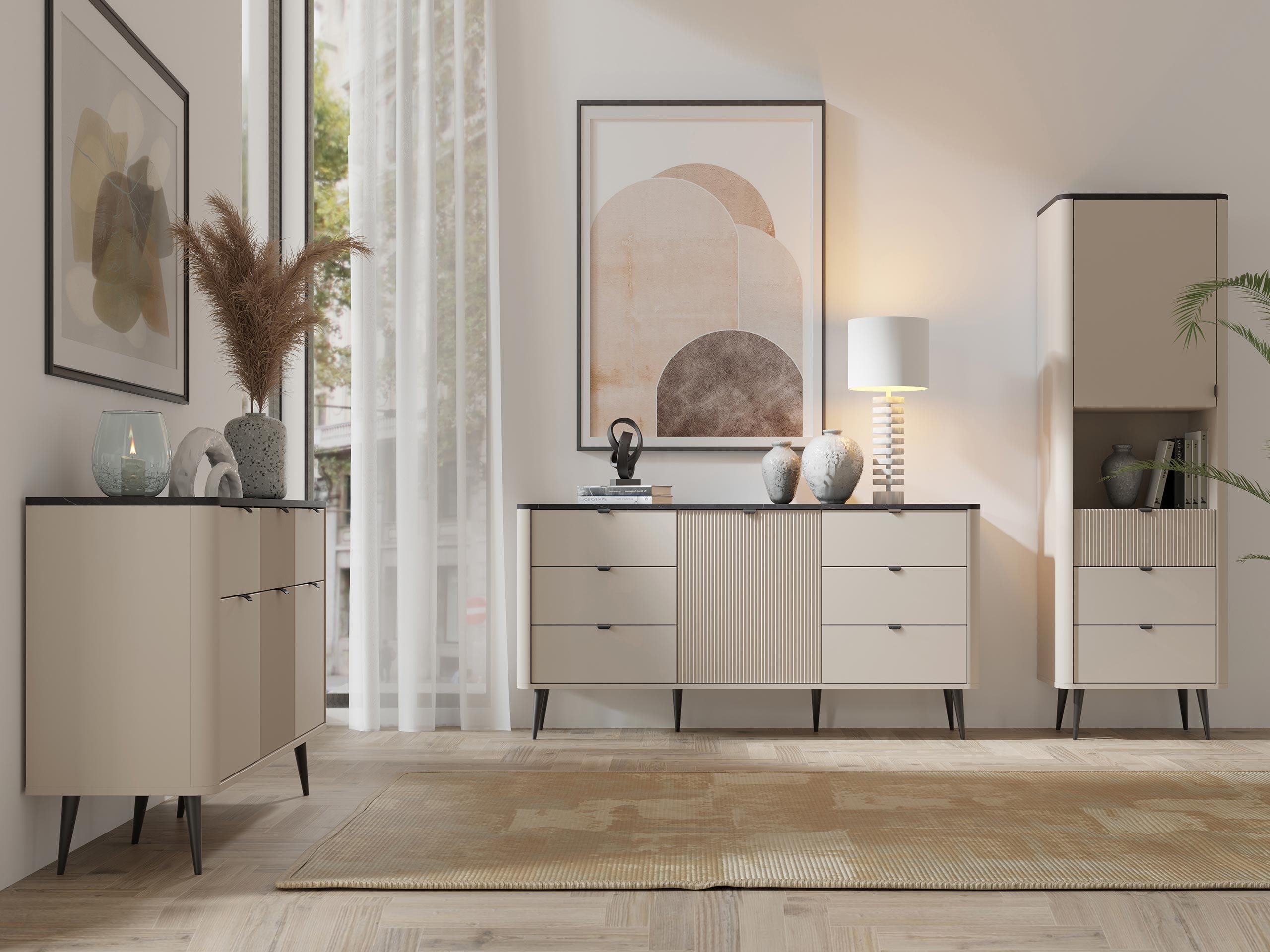 Nappali szett Lufela 122 (Kasmír + Szürke márvány)