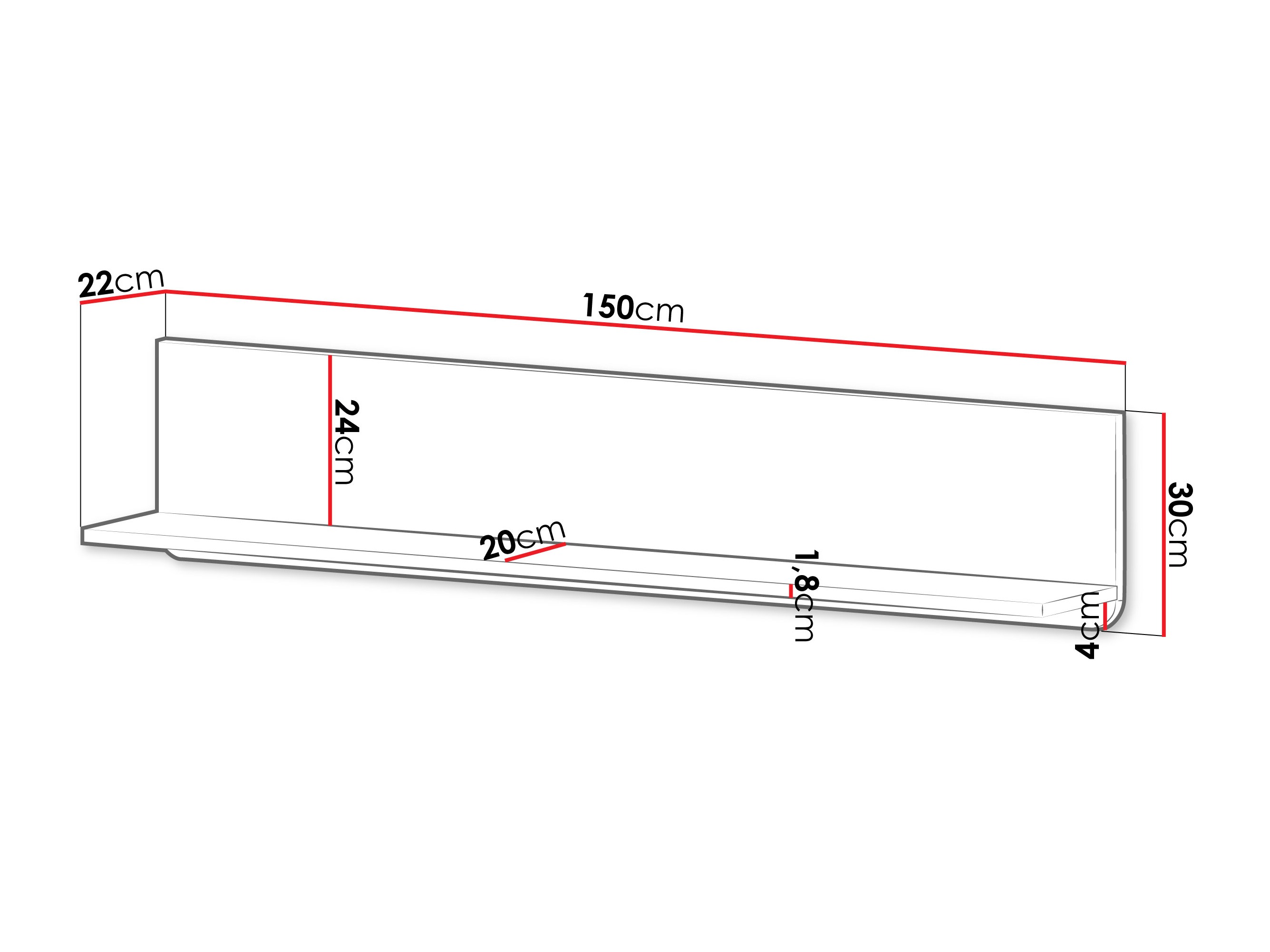 Polc Lufela 117 (Kasmír + Szürke márvány)