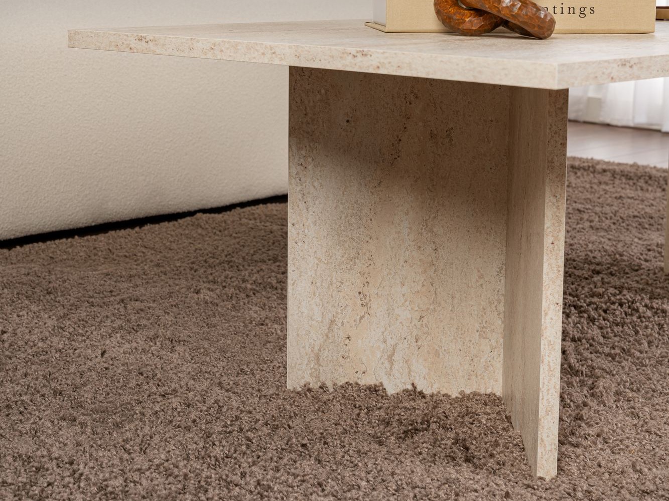 Dohányzóasztal Novato 132 (Könnyű travertin)