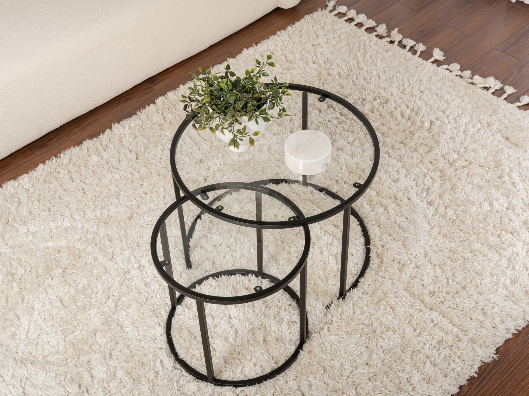 Dohányzóasztal szett Novato 123 (Fekete)