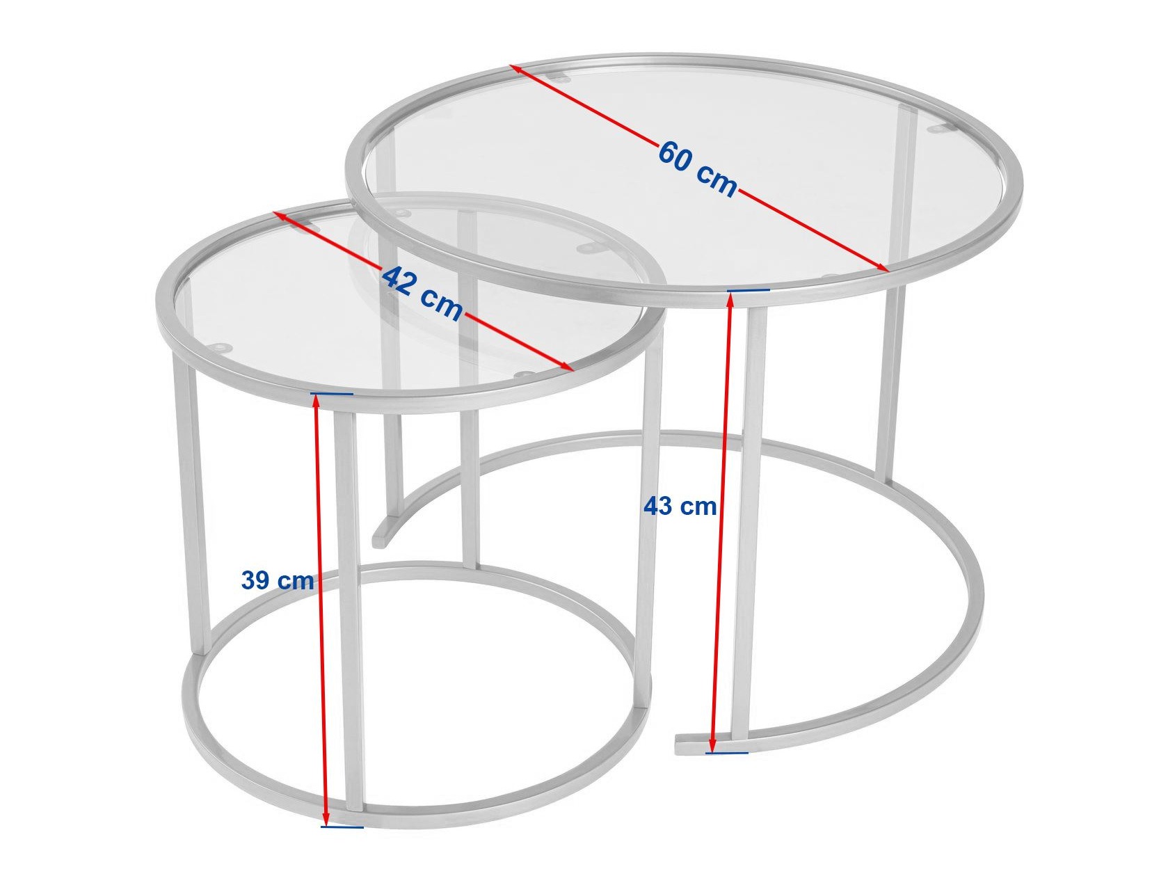 Dohányzóasztal szett Novato 123 (Fekete)