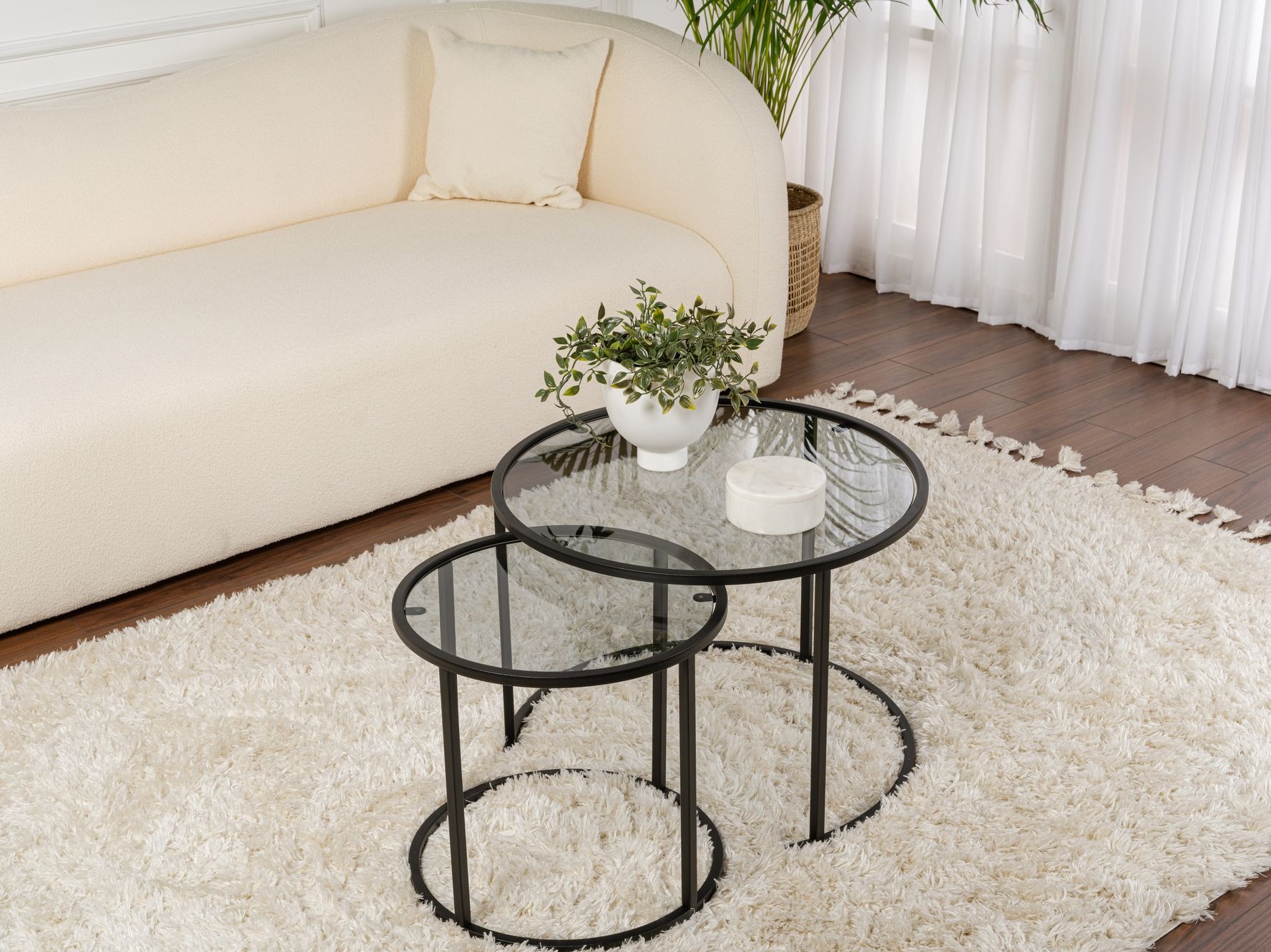 Dohányzóasztal szett Novato 124 (Fekete)