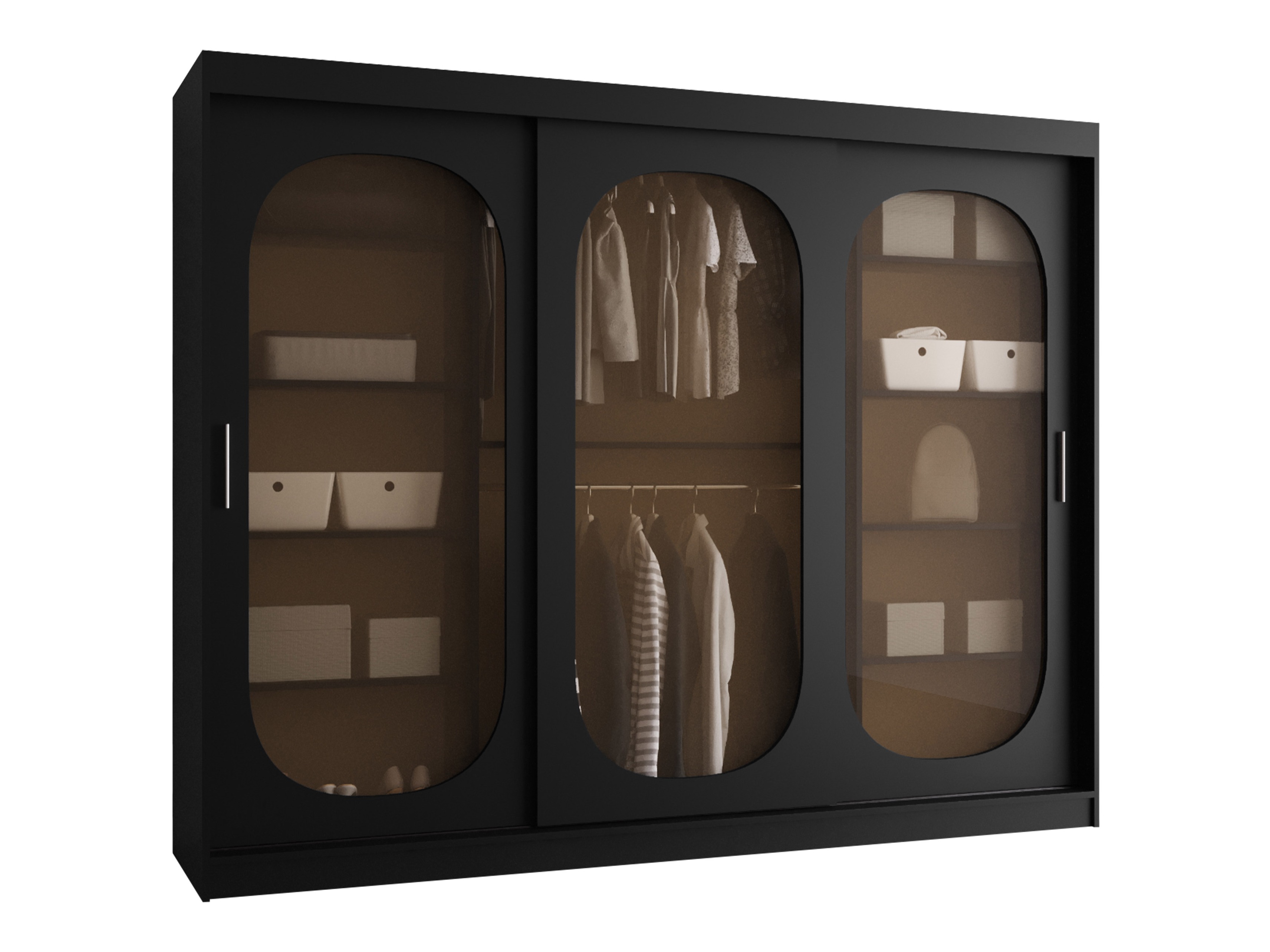 Gardróbszekrény Hartford 522 (Fekete)