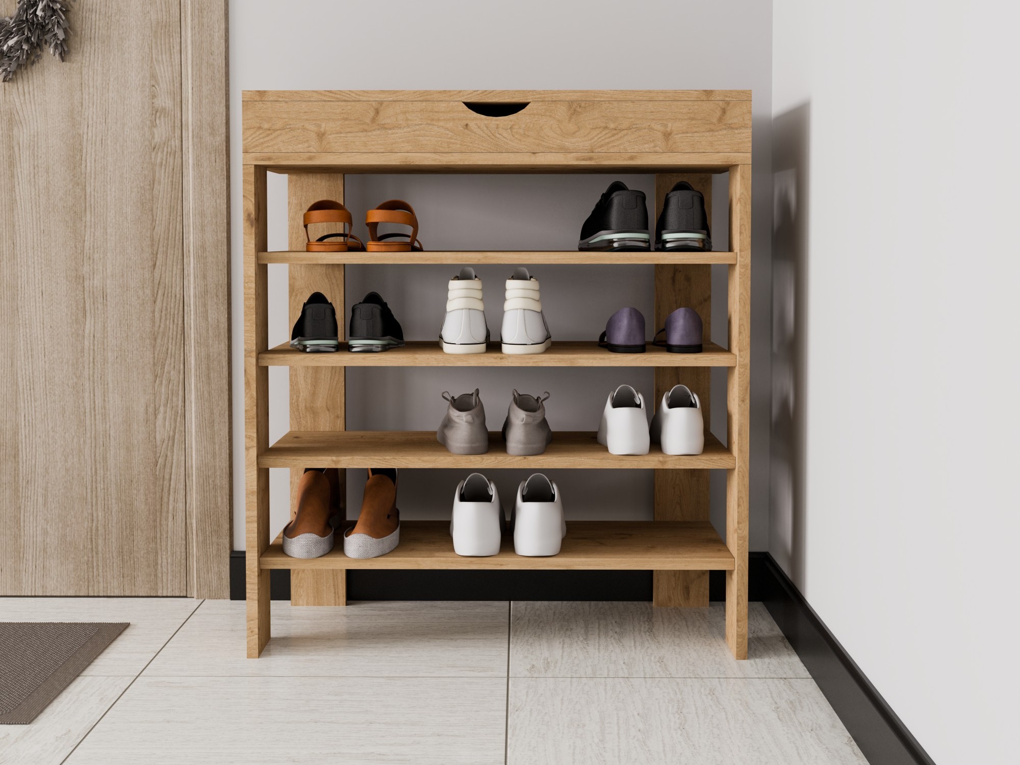 Cipőtároló Kailua 2519 (Tölgy)