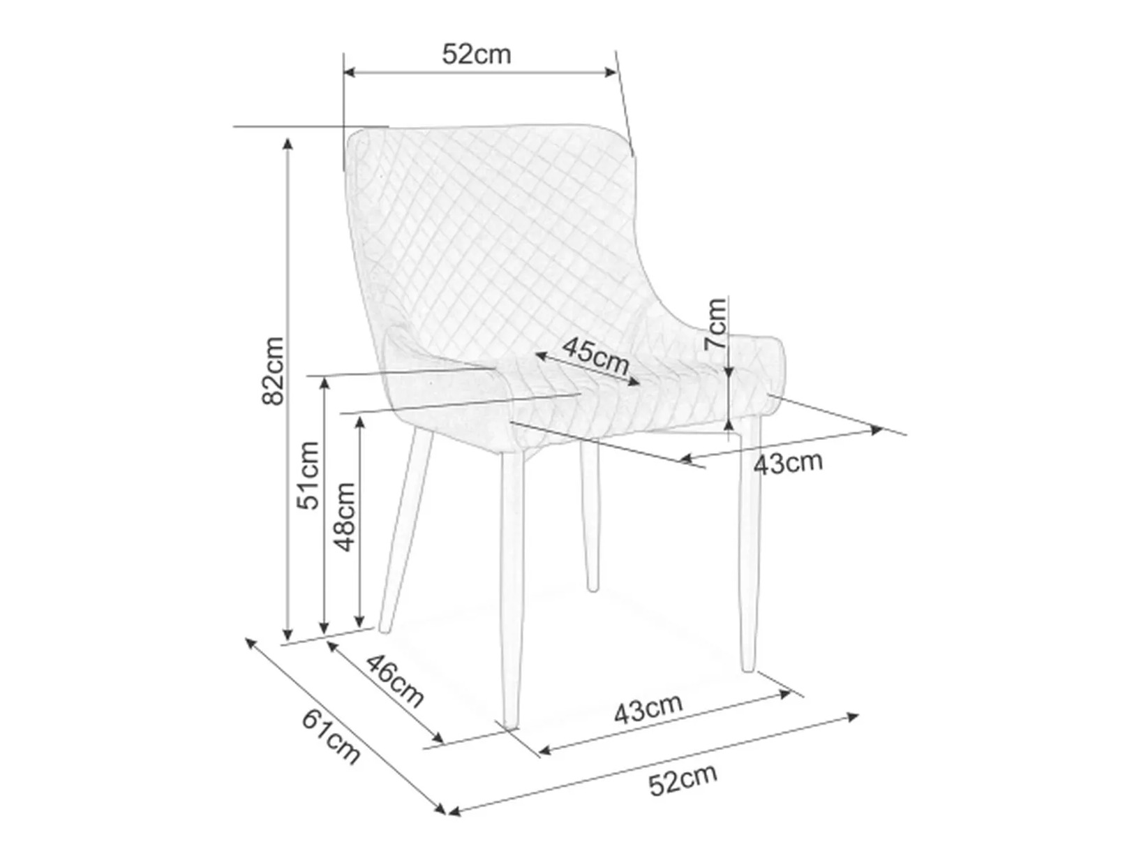 Szék Detroit 768 (Szürke)