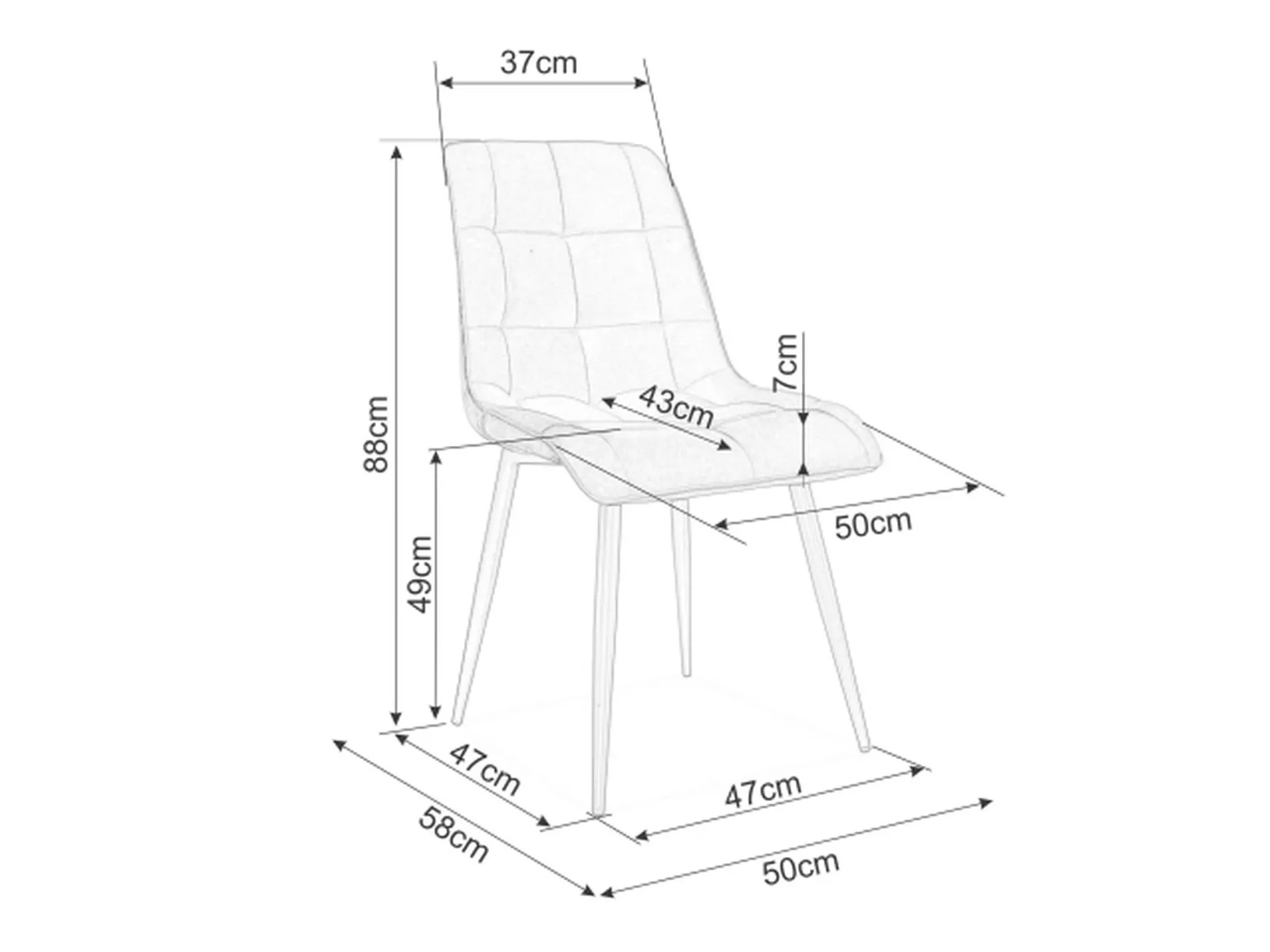 Szék Detroit 770 (Fekete)
