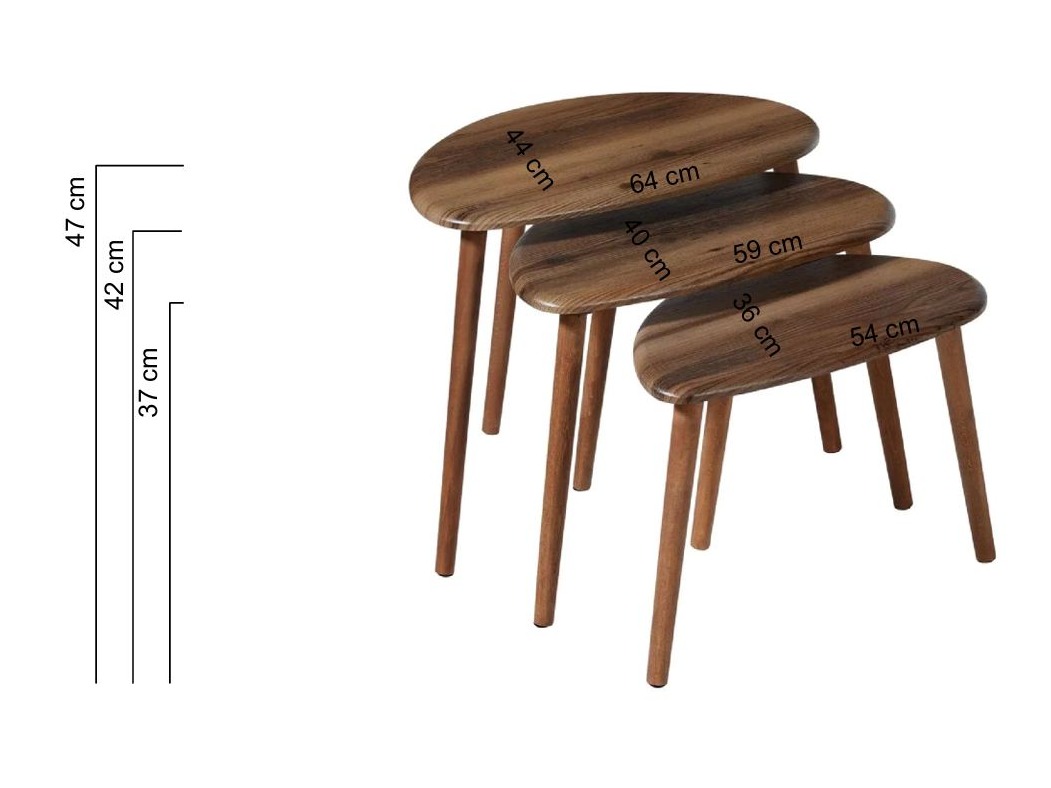 Dohányzóasztal szett Kailua 2528